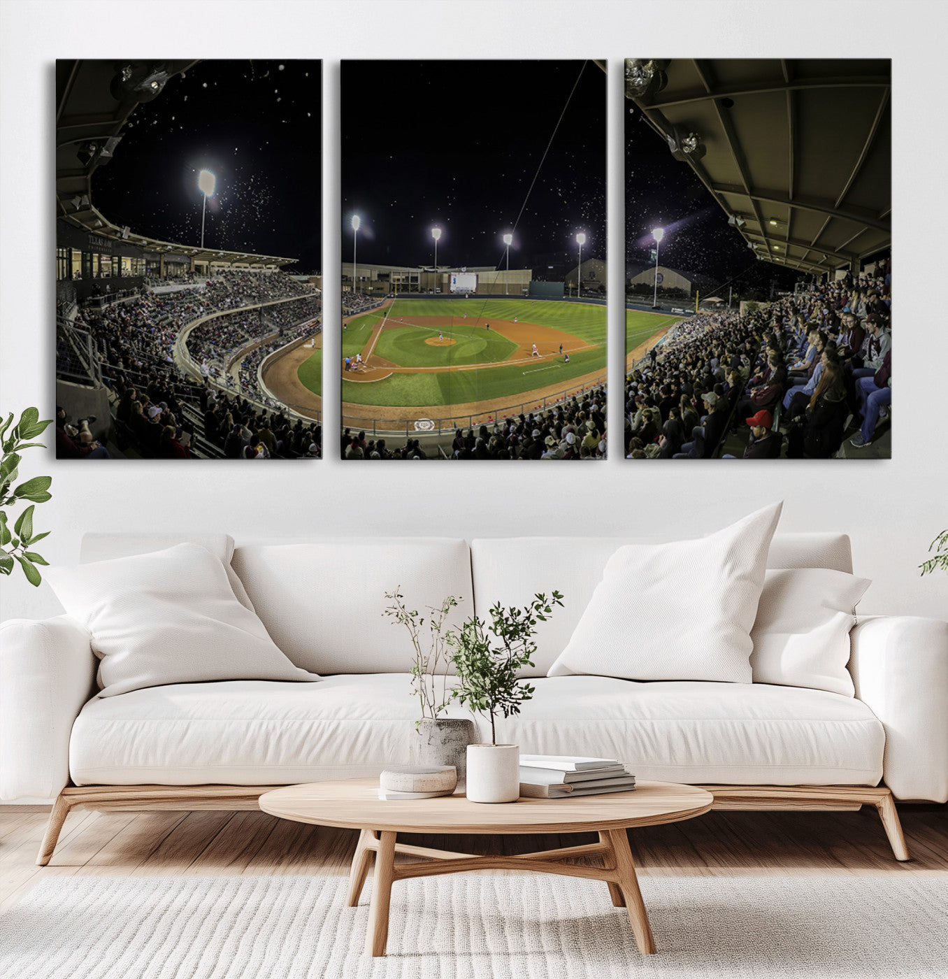 -Olsen Field at Blue Bell Park - Texas A&M Aggies Baseball Stadium Wall Art Canvas Print