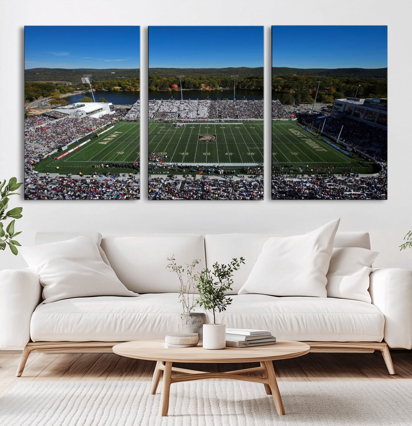-Army Black Knights Football Team Print - West Point Michie Stadium Wall Art Canvas Print