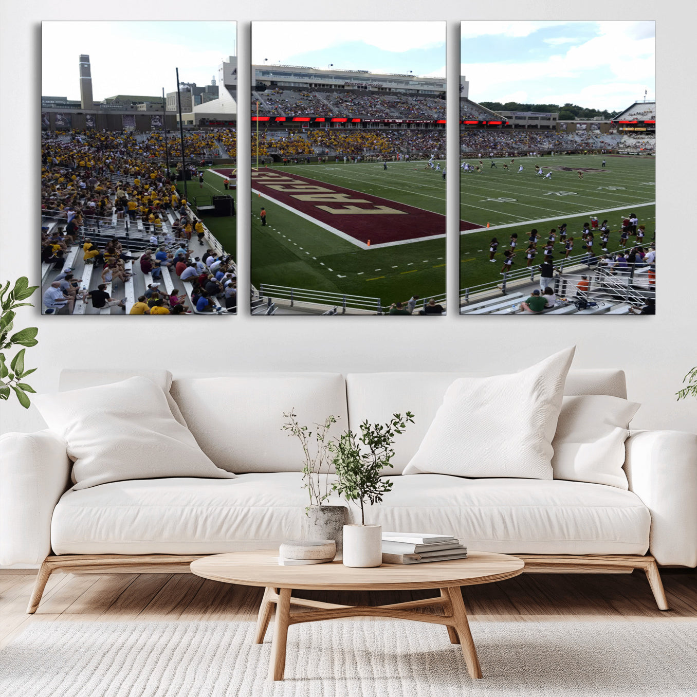 -Boston College Eagles Football Team Print - Boston Alumni Stadium Wall Art Canvas Print