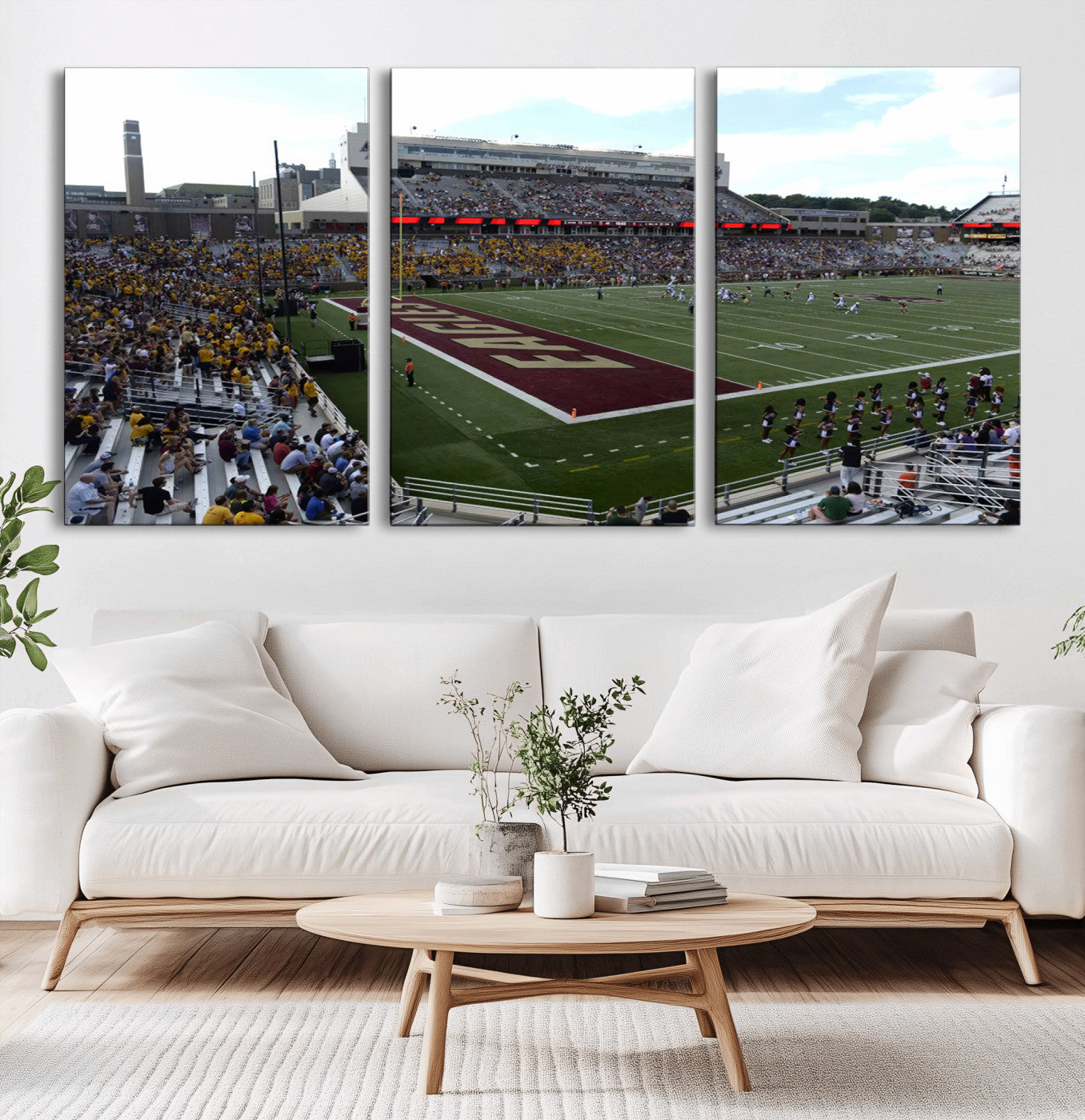 -Boston College Eagles Football Team Print - Boston Alumni Stadium Wall Art Canvas Print