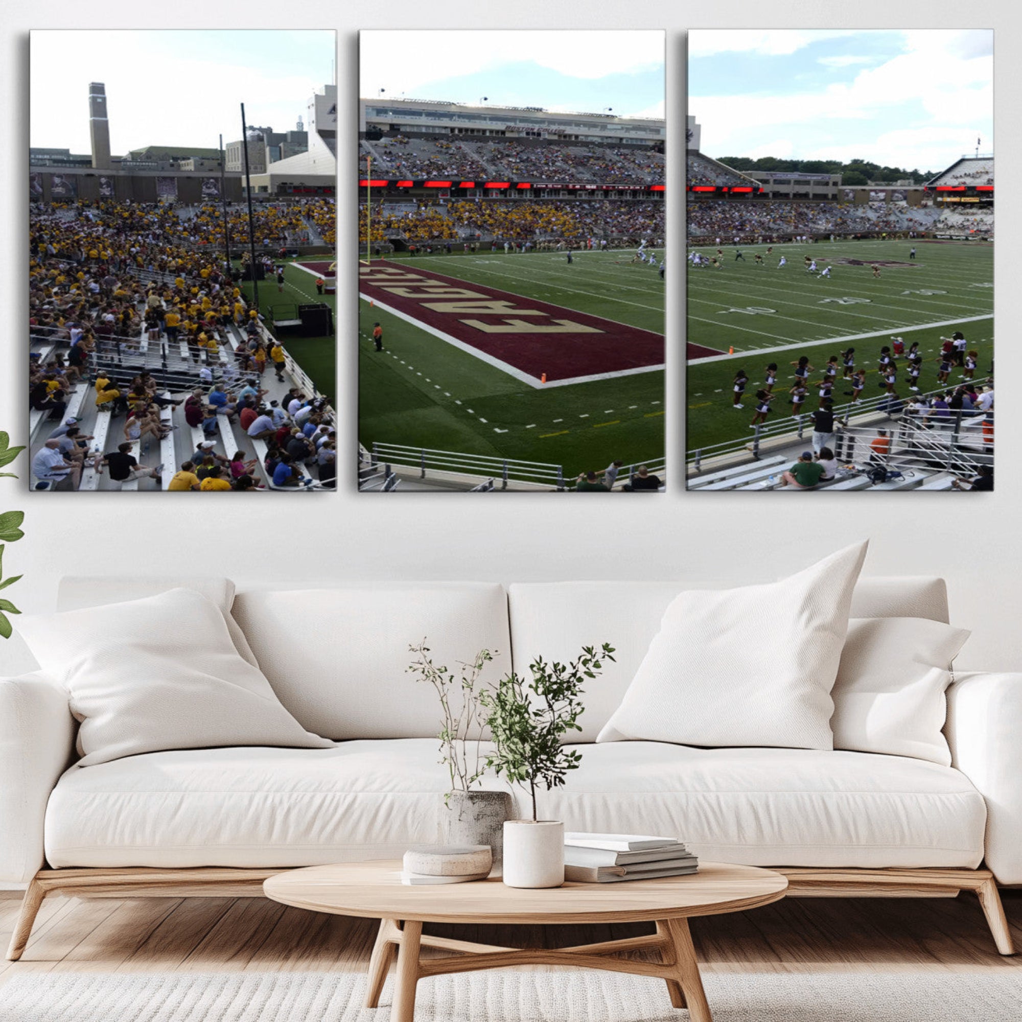 61503-MGV-CV-36X24-Boston College Eagles Football Team Print - Boston Alumni Stadium Wall Art Canvas Print