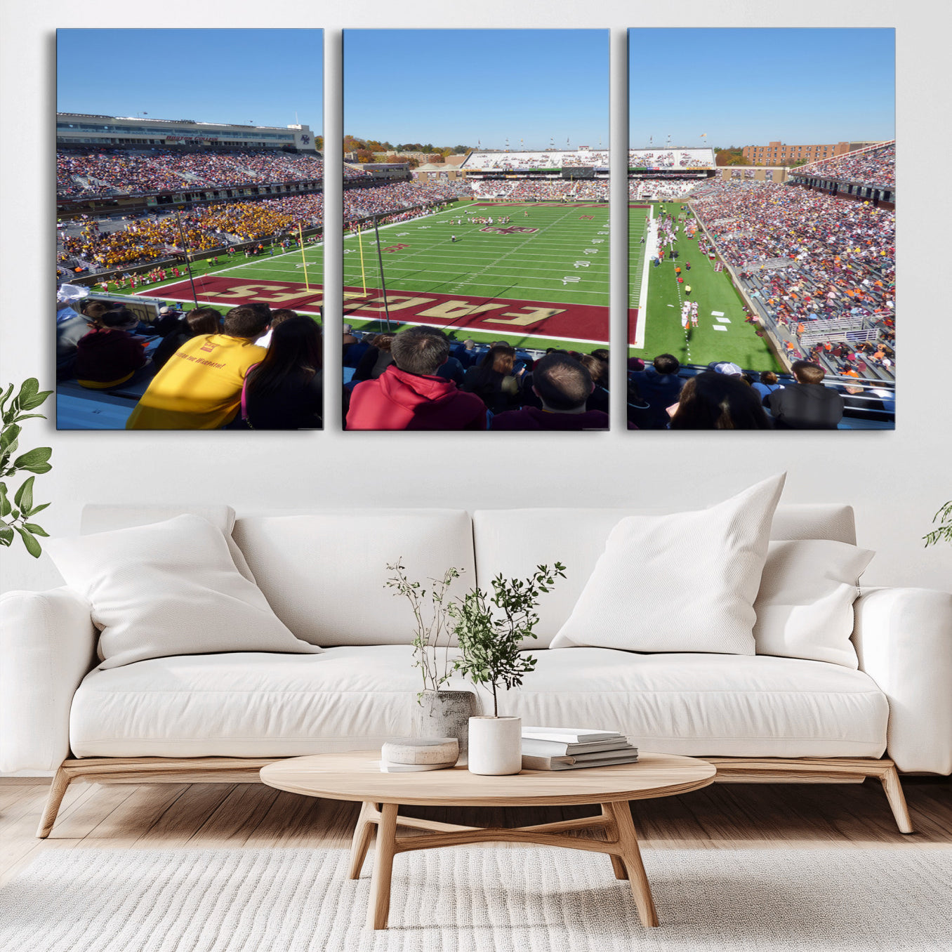 -Boston College Eagles Football Team Print - Boston Alumni Stadium Wall Art Canvas Print
