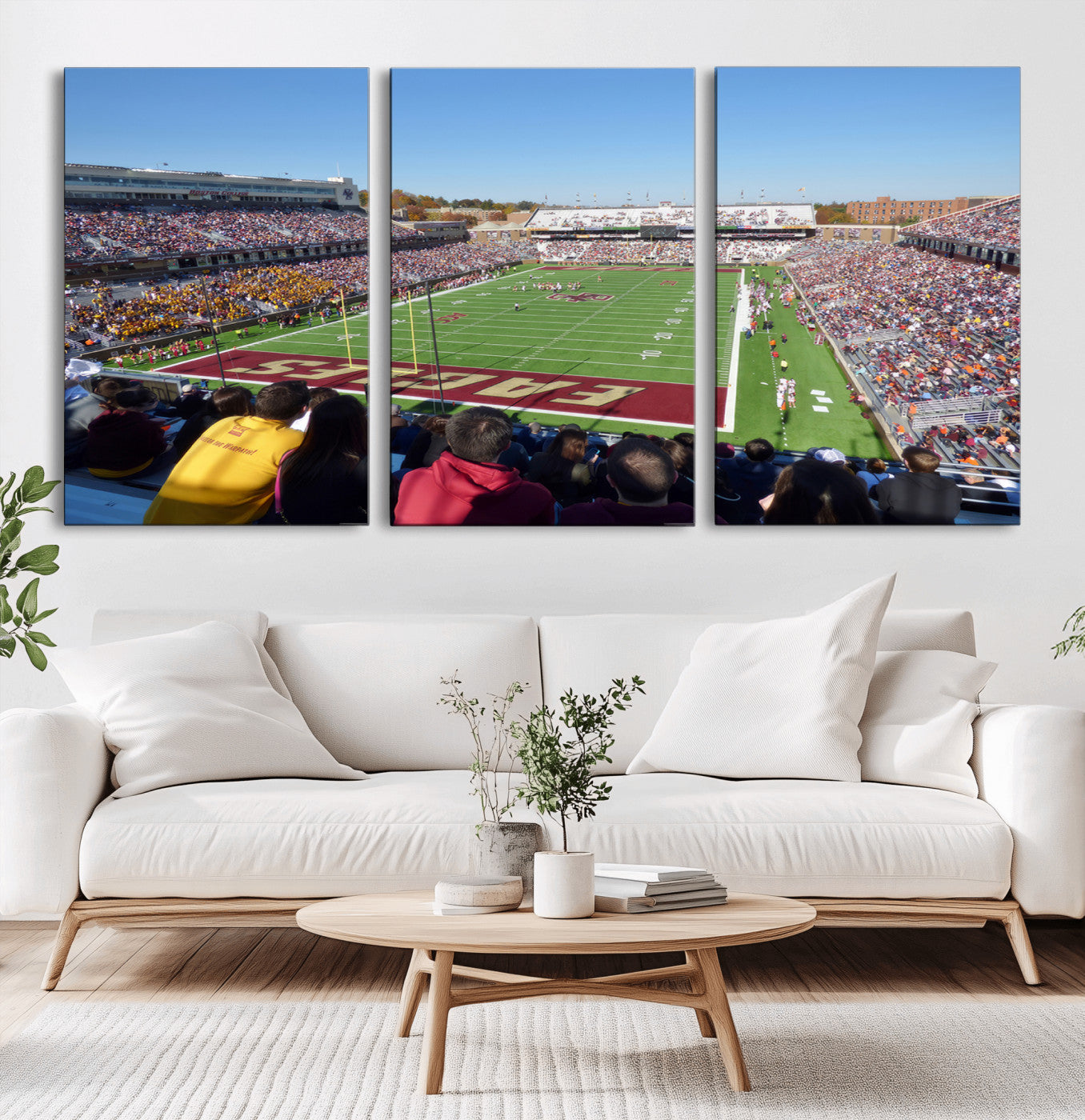-Boston College Eagles Football Team Print - Boston Alumni Stadium Wall Art Canvas Print