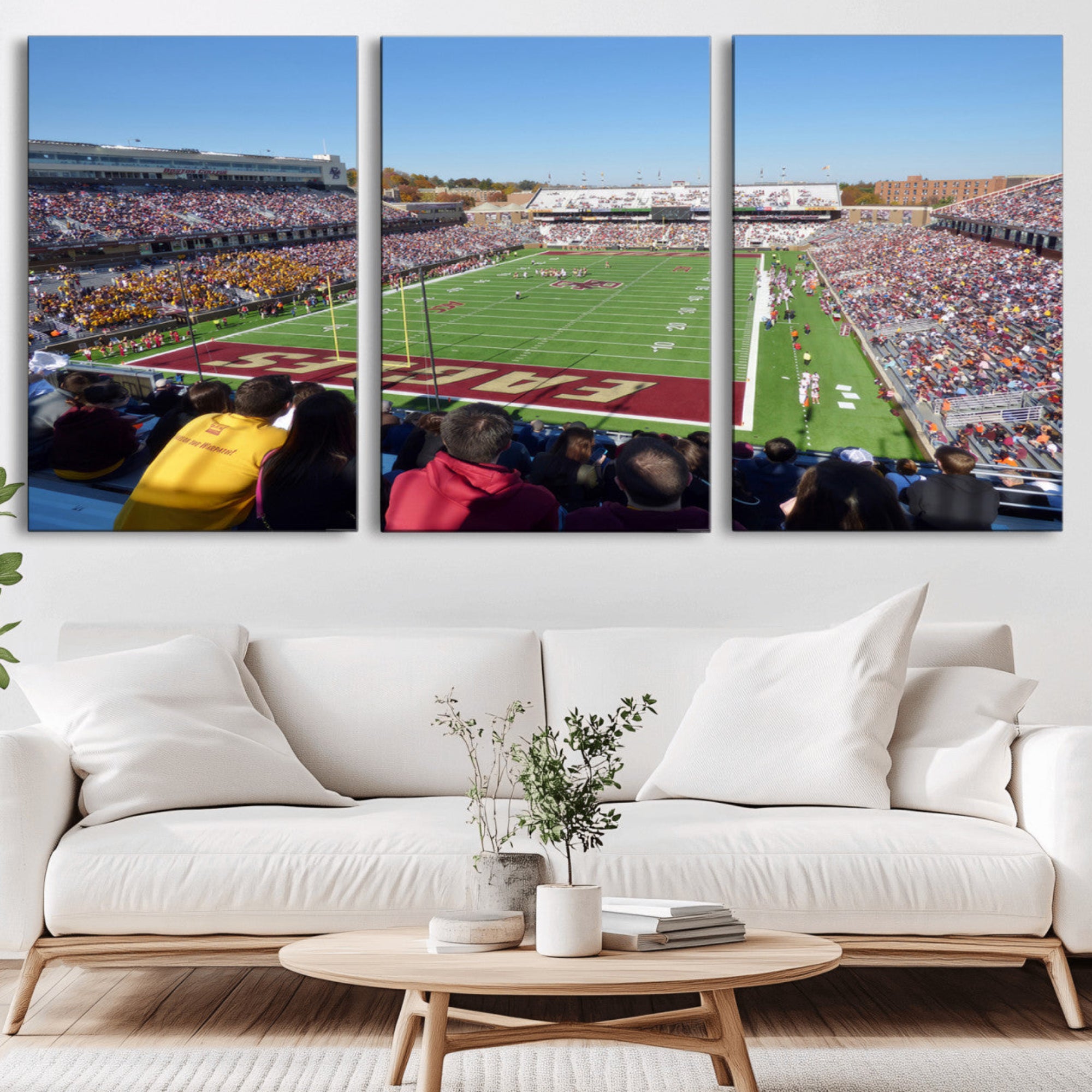 78117-MGV-CV-36X24-Boston College Eagles Football Team Print - Boston Alumni Stadium Wall Art Canvas Print