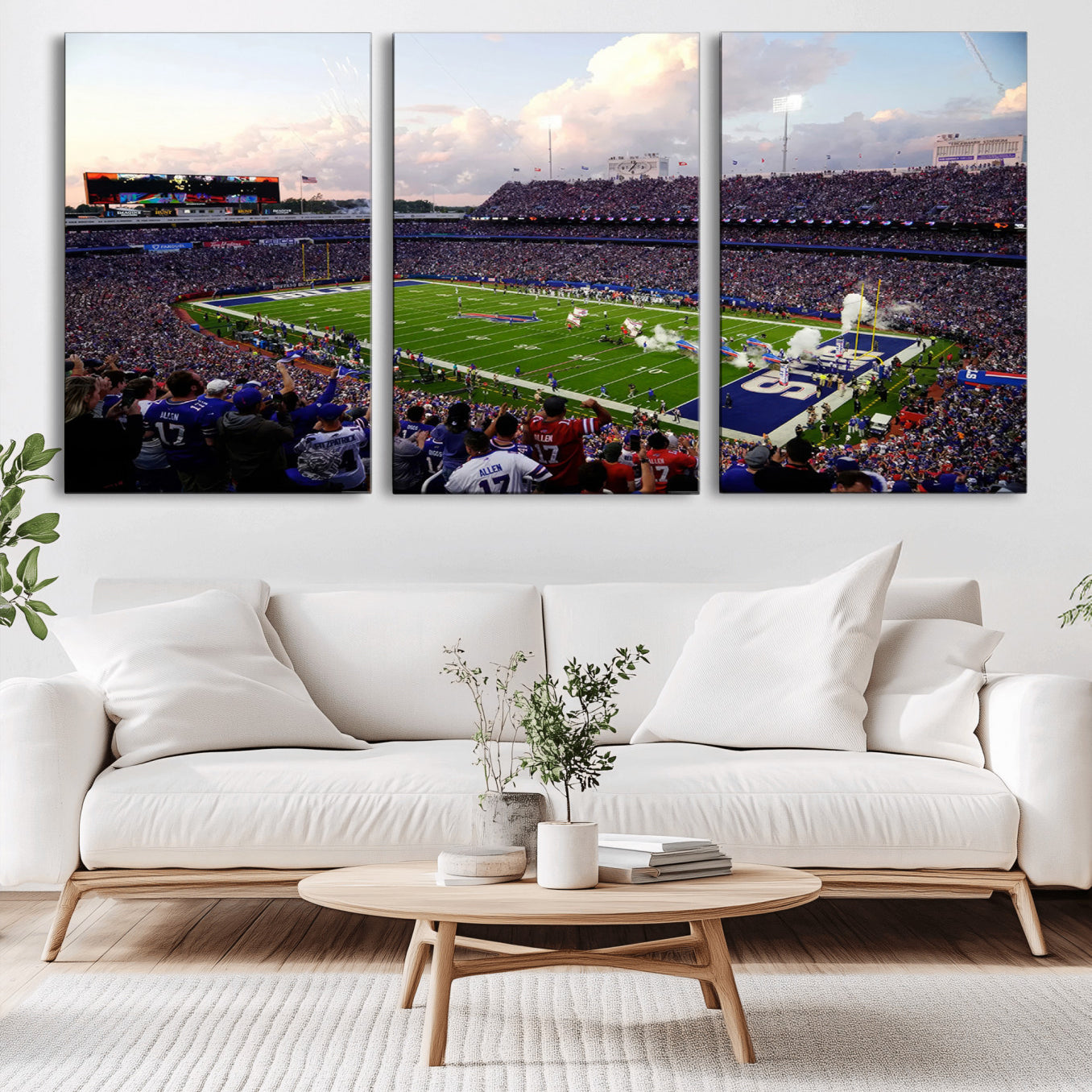 -Buffalo Bills Football Team Print - Buffalo Highmark Stadium Wall Art Canvas Print