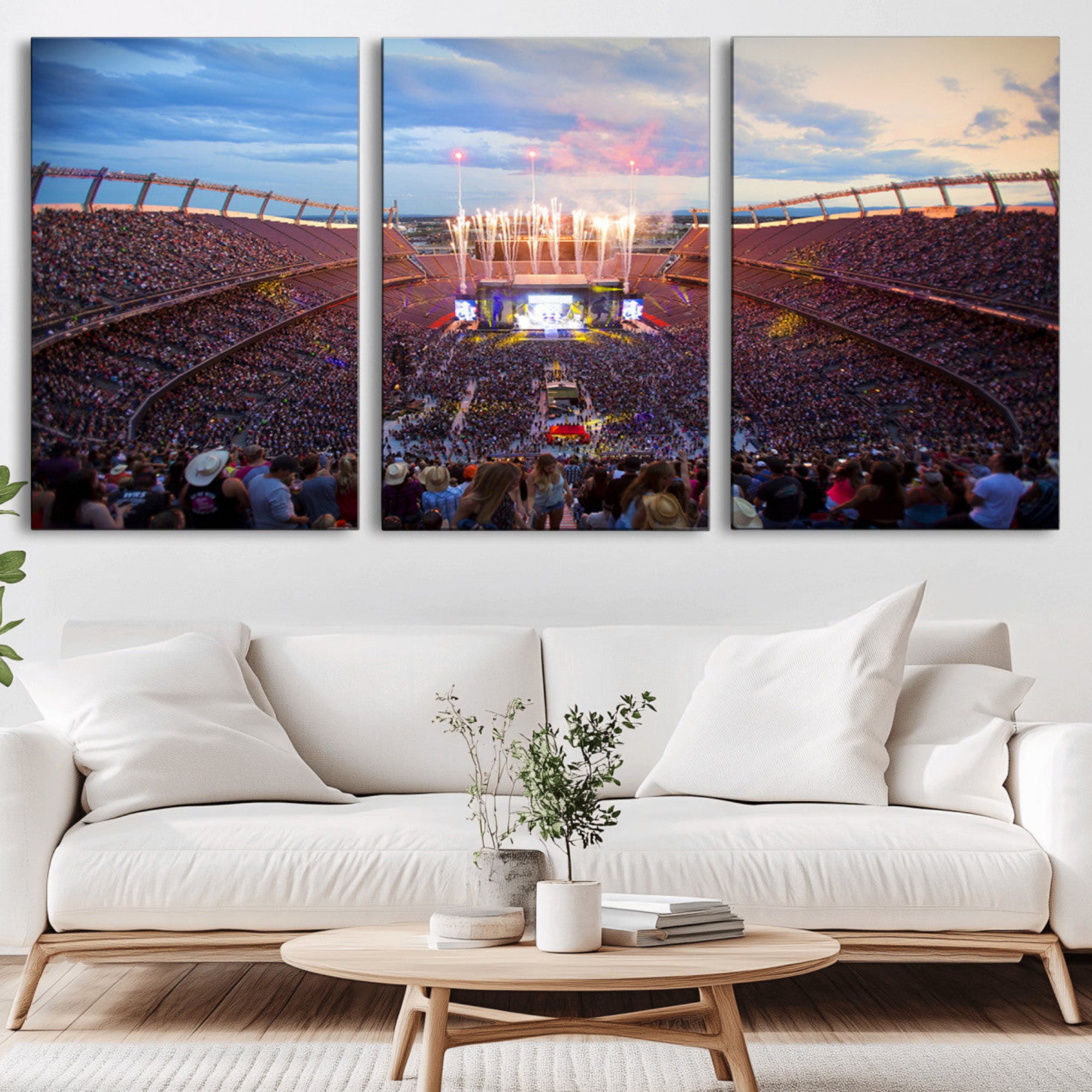 24689-MGV-CV-36X24-Denver Broncos Football Team Print Canvas- Empower Field at Mile High Stadium Wall Art Canvas Print