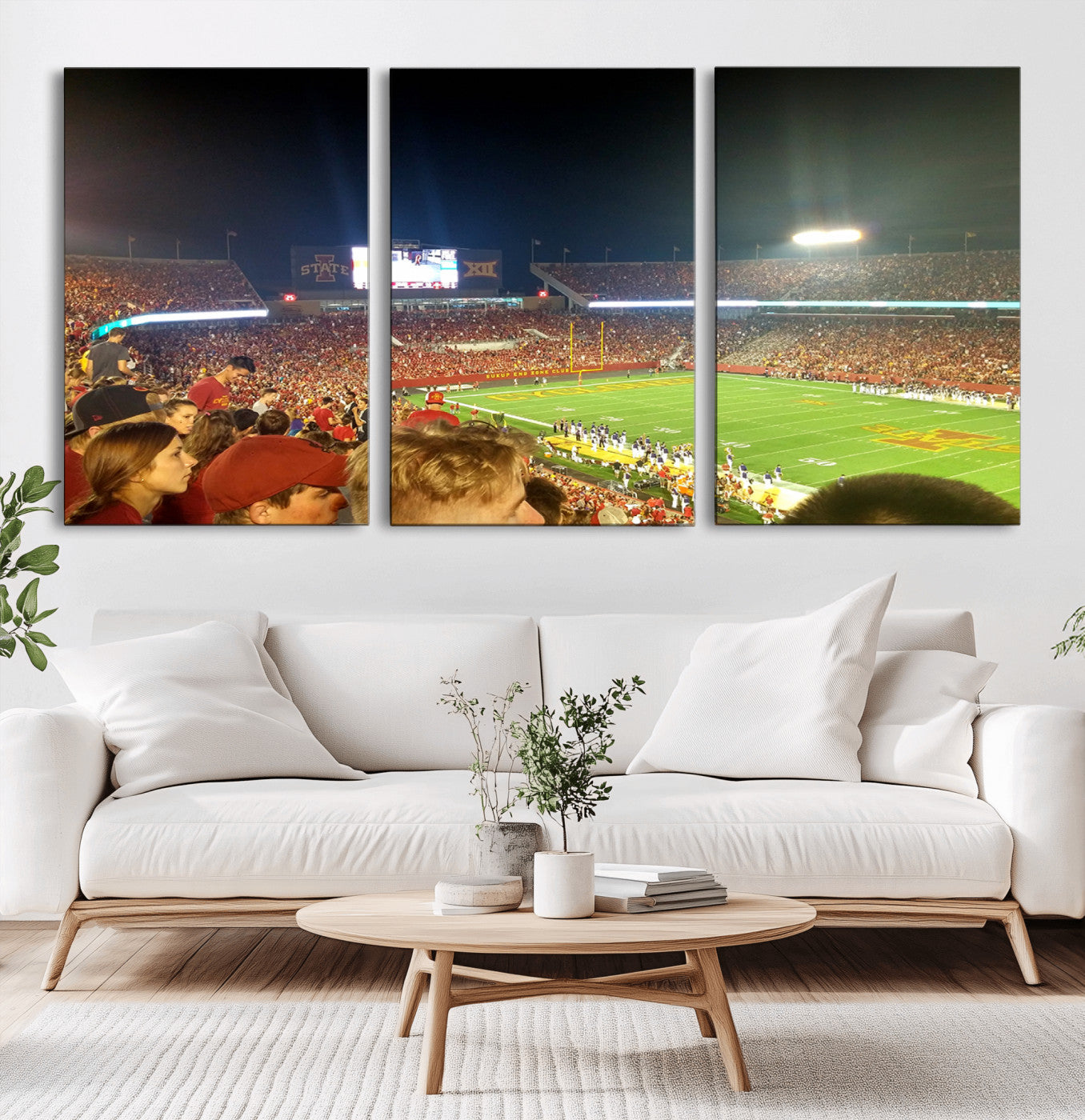 -Iowa State University Cyclones Art Print, Football Team Print - Jack Trice Stadium Ames Wall Art