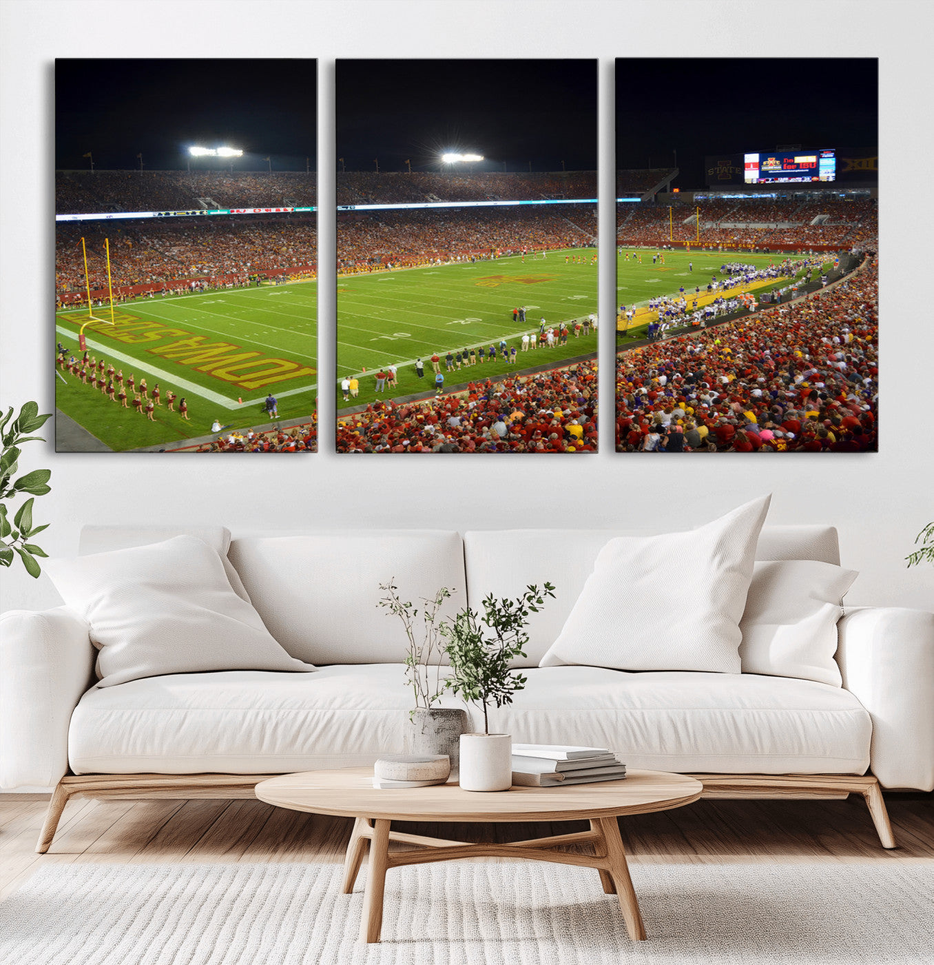 -Iowa State University Cyclones Football Team Print - Ames Jack Trice Stadium Canvas Print