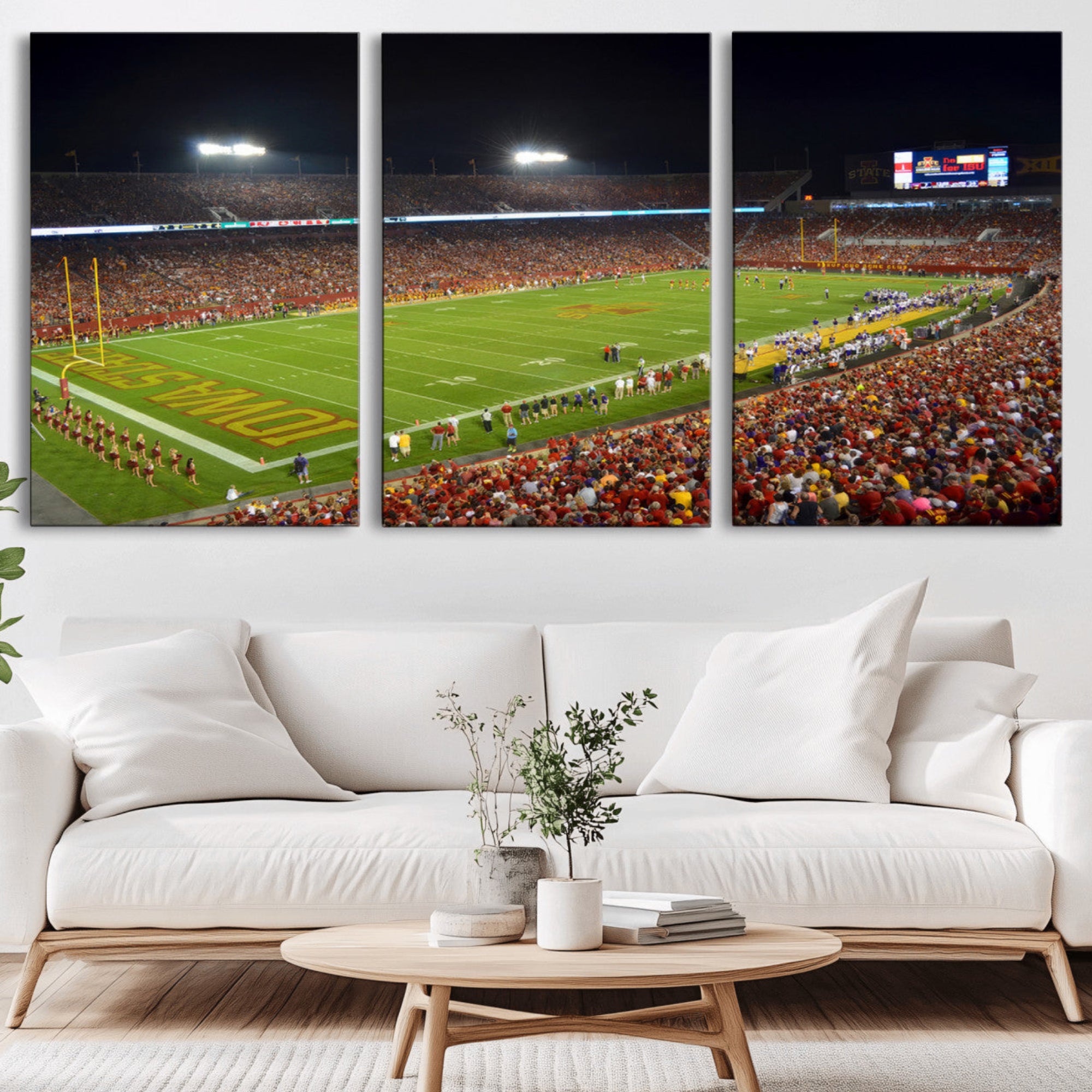 27211-MGV-CV-36X24-Iowa State University Cyclones Football Team Print - Ames Jack Trice Stadium Canvas Print