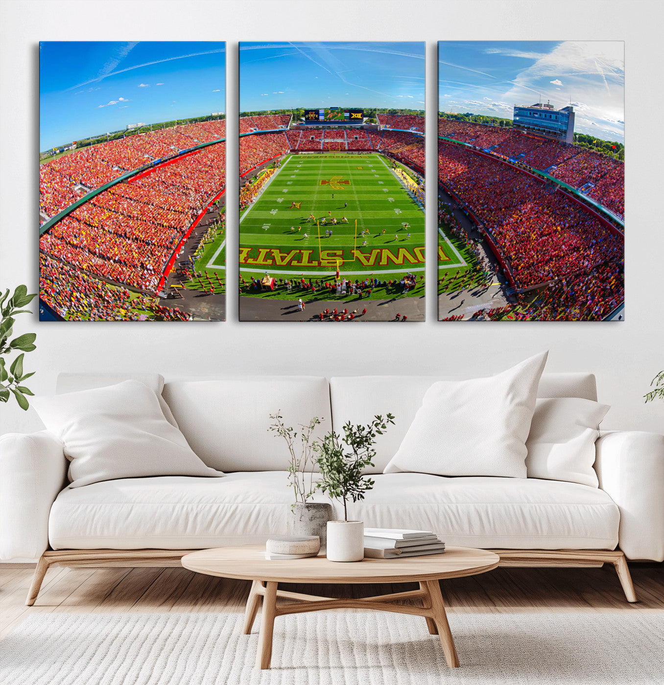 -Iowa State University Cyclones Football Team Print - Ames Jack Trice Stadium Art Canvas Print