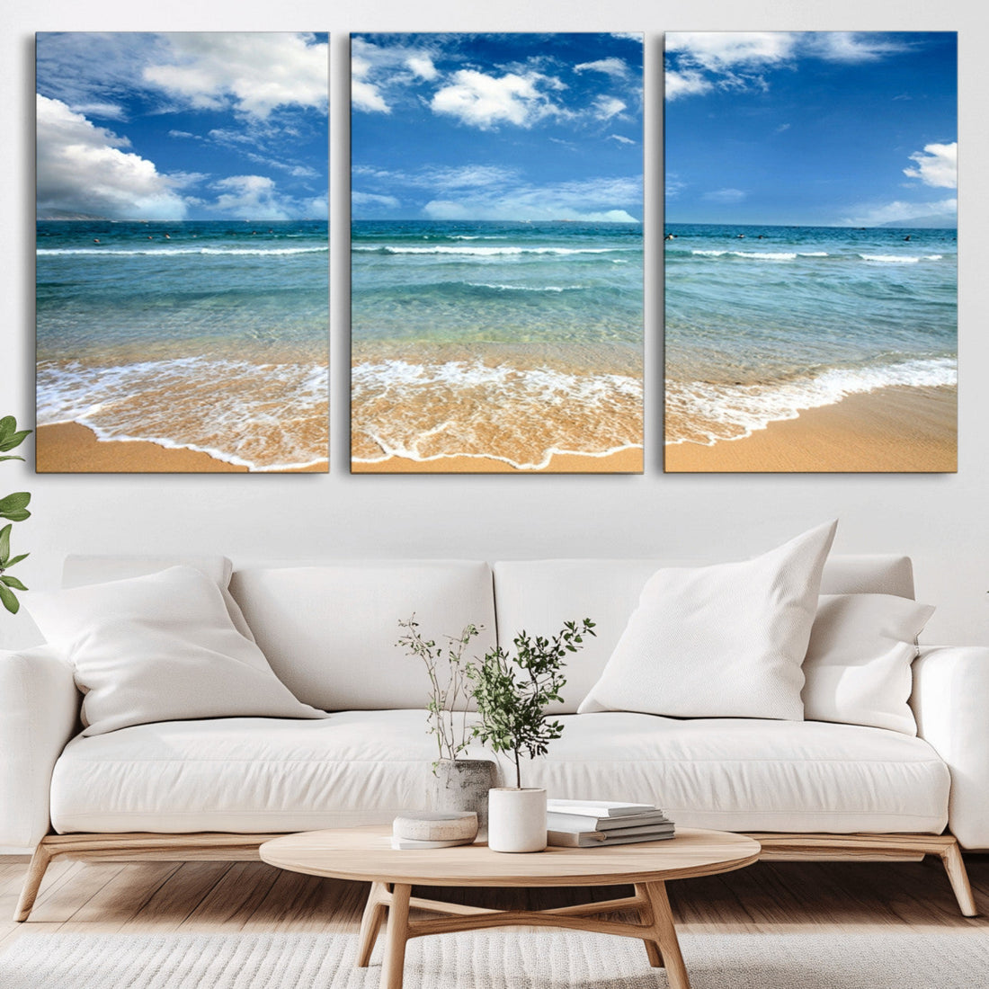 Sea View From the Beach Canvas Print