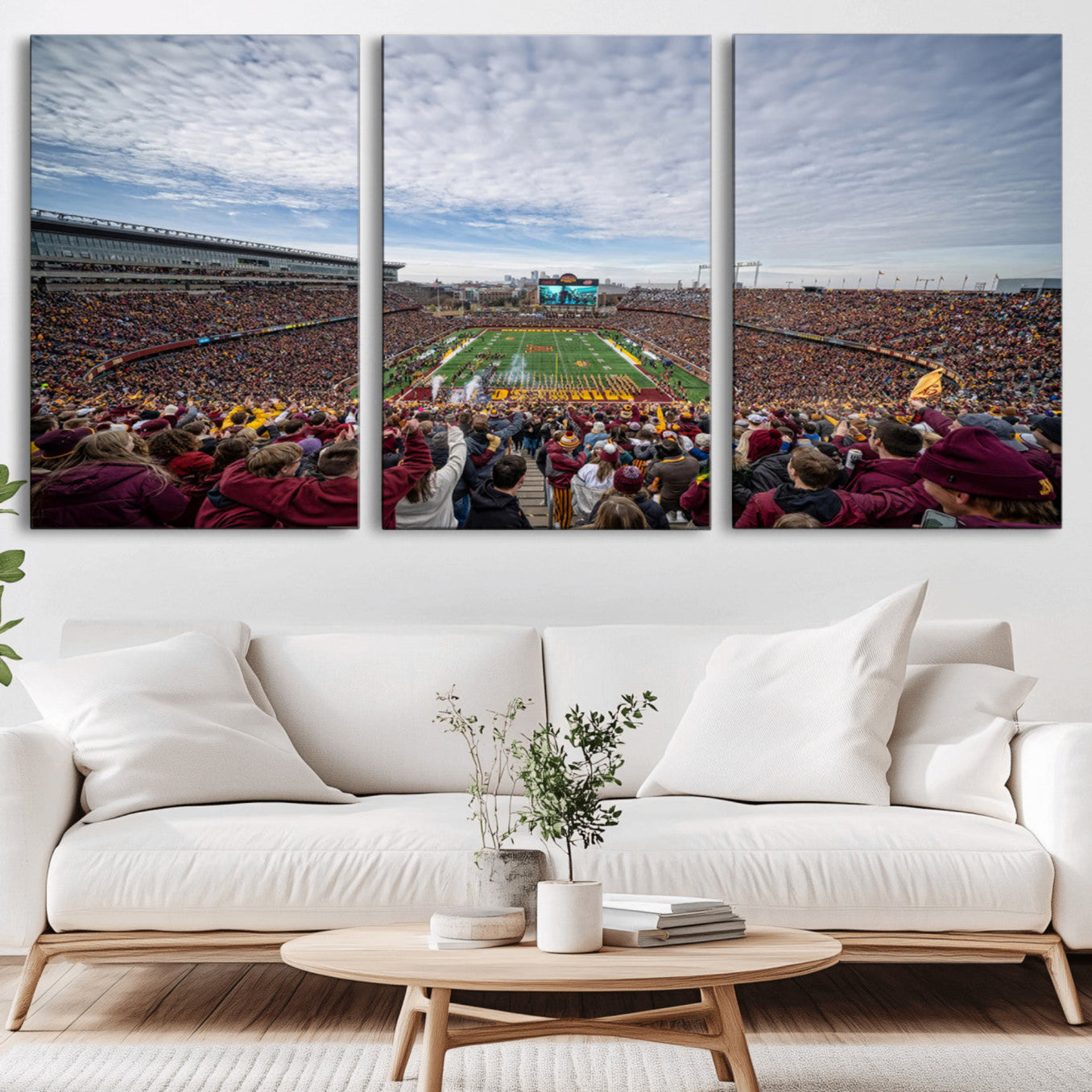 -University of Minnesota Golden Gophers Football Team Print - Minneapolis Huntington Bank Stadium Art