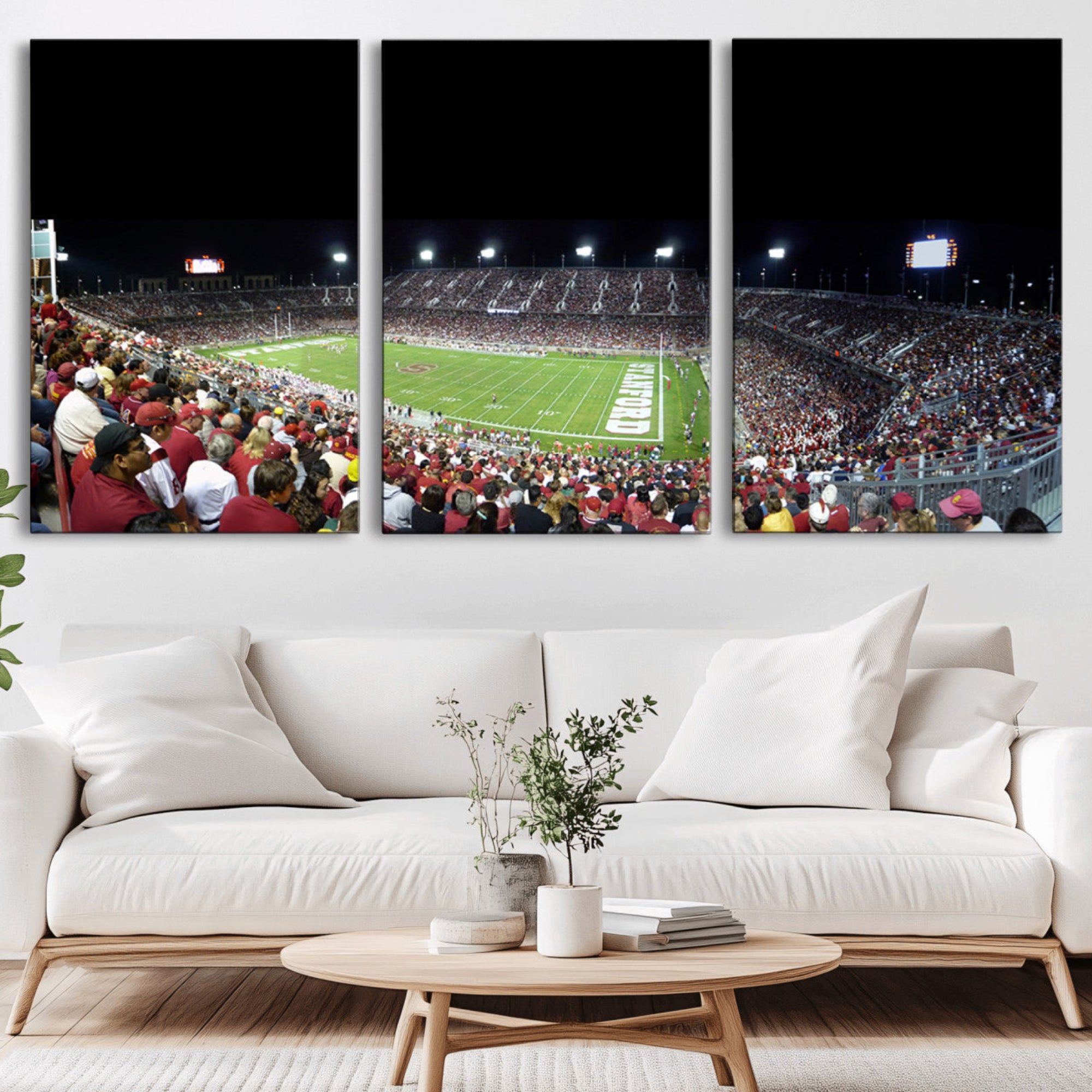 24884-MGV-CV-36X24-Stanford University Cardinal Football Team Print - Stanford Stadium Wall Art Canvas Print