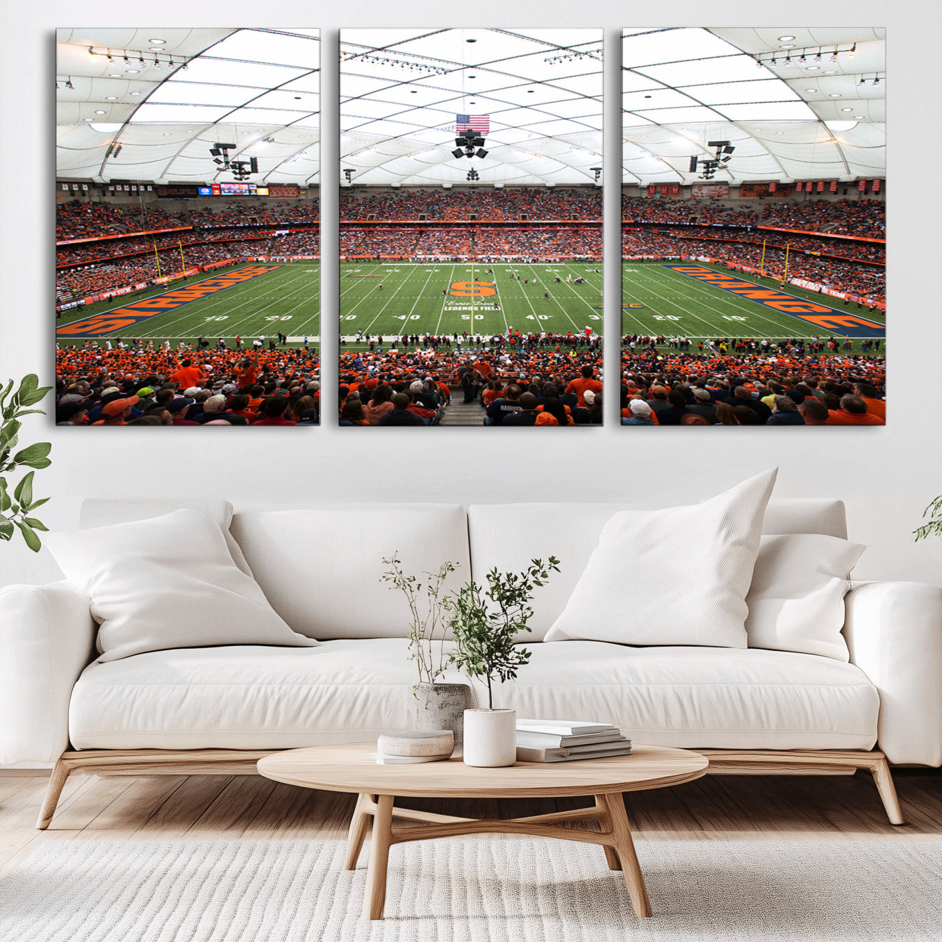 -Syracuse University Orange Football Team Print - Syracuse JMA Wireless Dome Wall Art Canvas Print