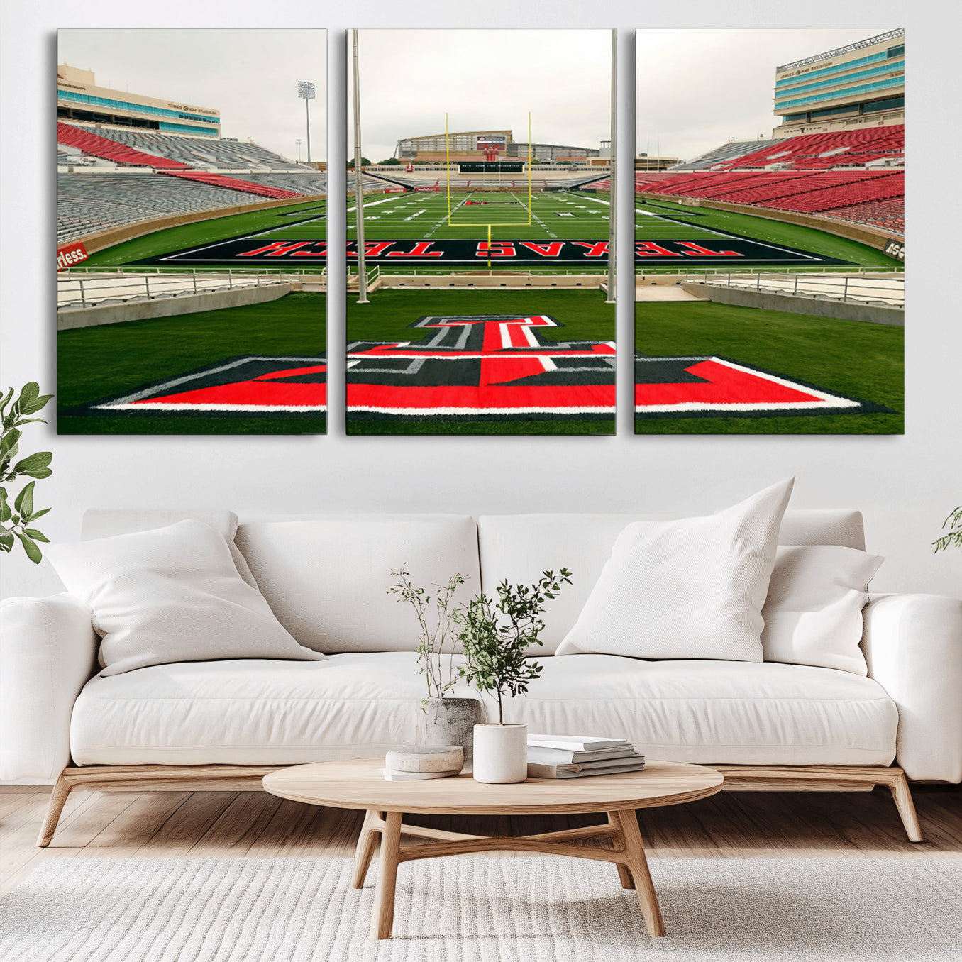 -Texas Tech Red Raiders Football Team Print - Lubbock Jones AT&T Stadium Wall Art Canvas Print
