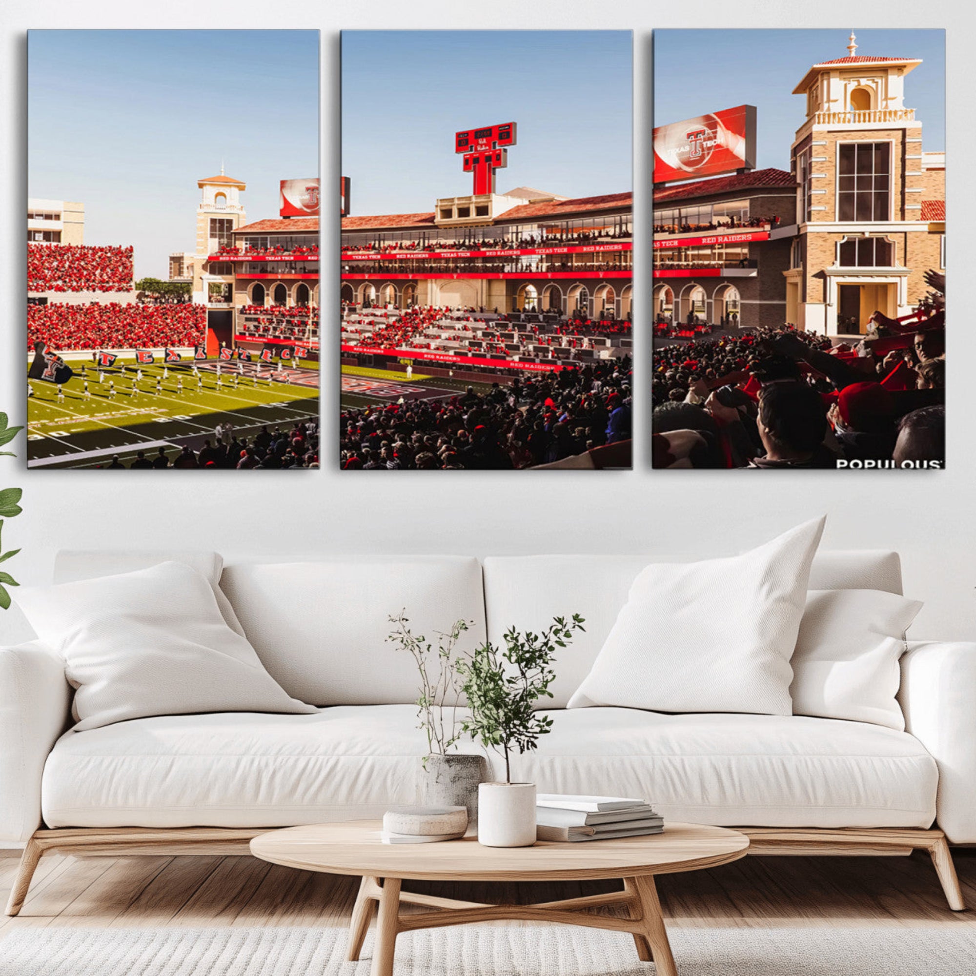 89744-MGV-CV-36X24-Jones AT&T Stadium Texas Tech Red Raiders Wall Art | Large Att Stadium Canvas Print | College