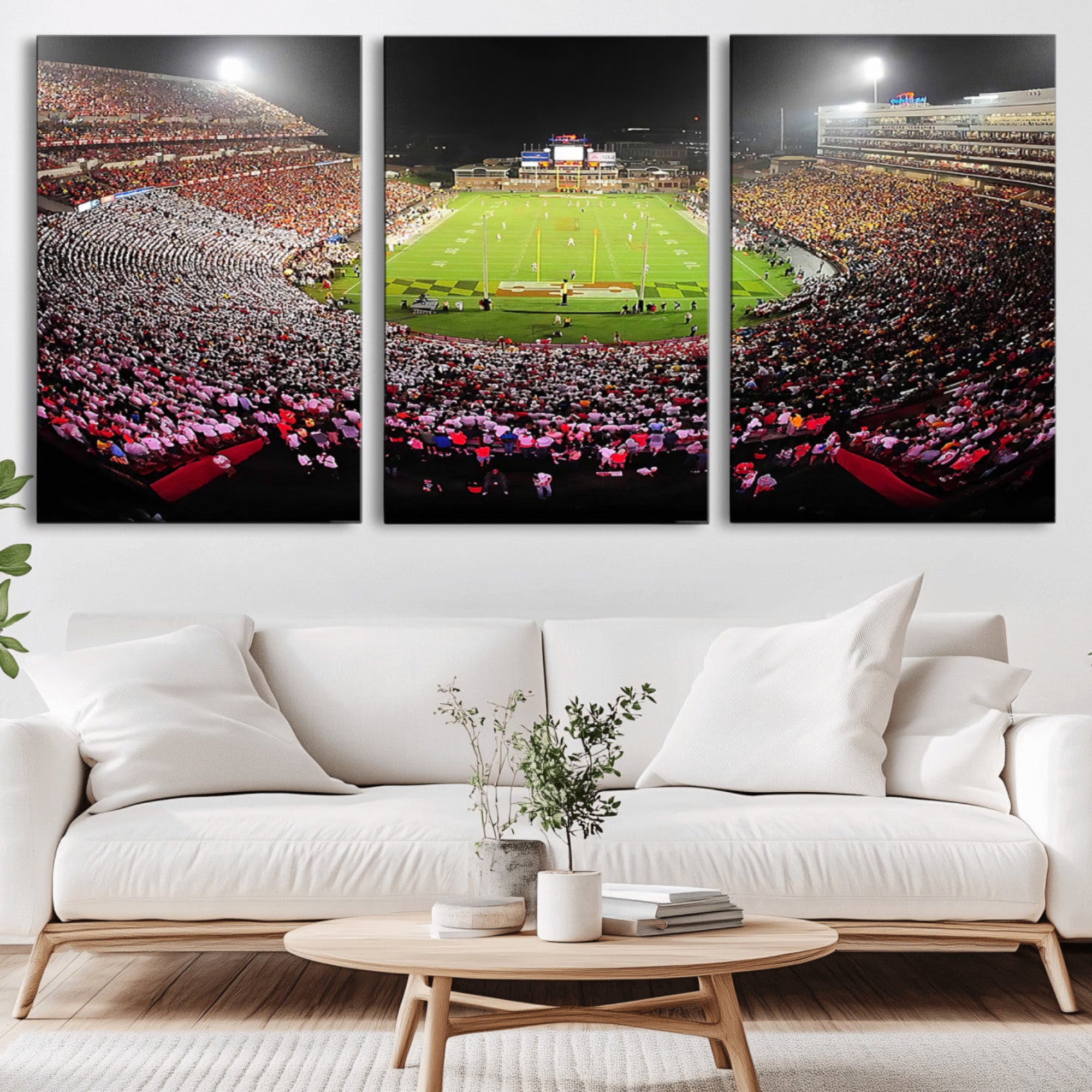 12091-MGV-CV-36X24-University of Maryland Terrapins Football Team Print - College Park SECU Stadium Wall Art Canvas