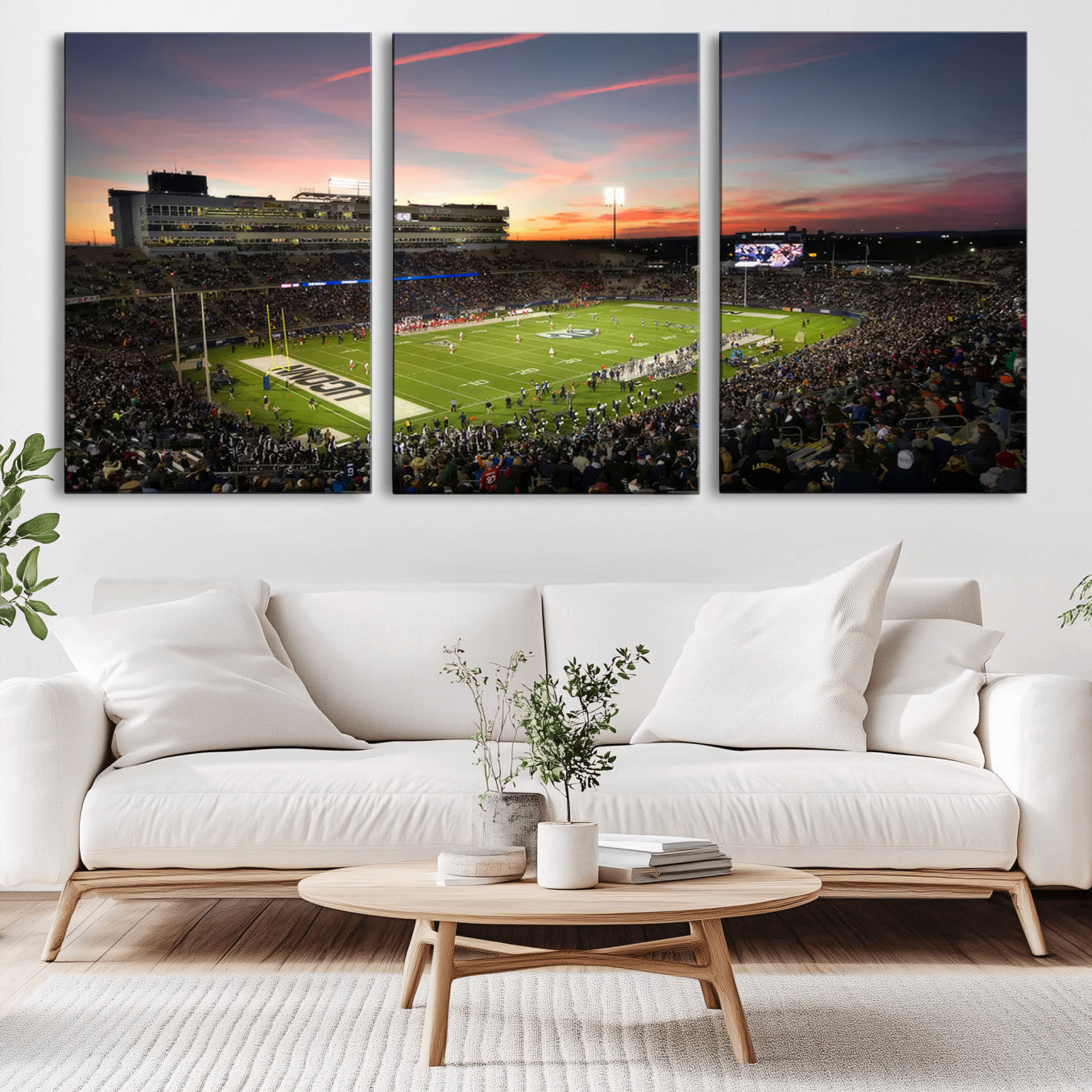 -The University of Connecticut UCONN Huskies Football Team Print - East Hartford Pratt & Whitney