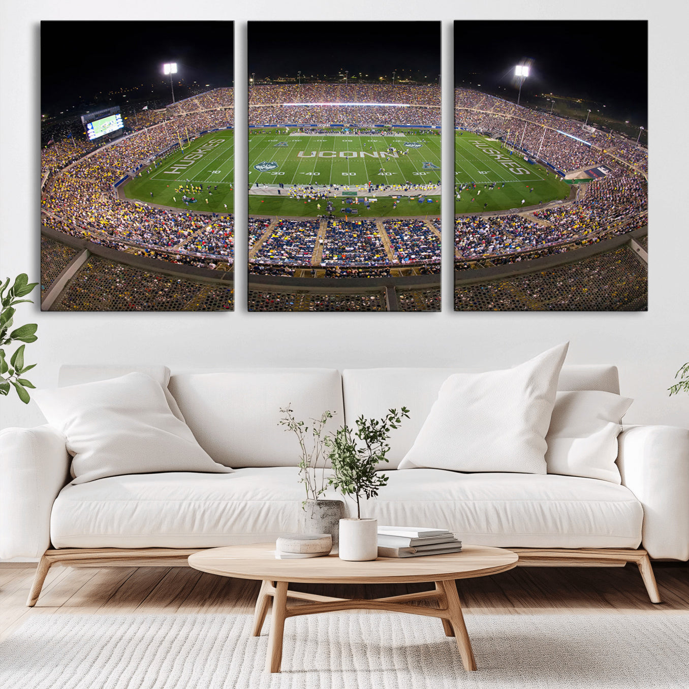-The University of Connecticut UCONN Huskies Football Team Print - East Hartford Pratt & Whitney