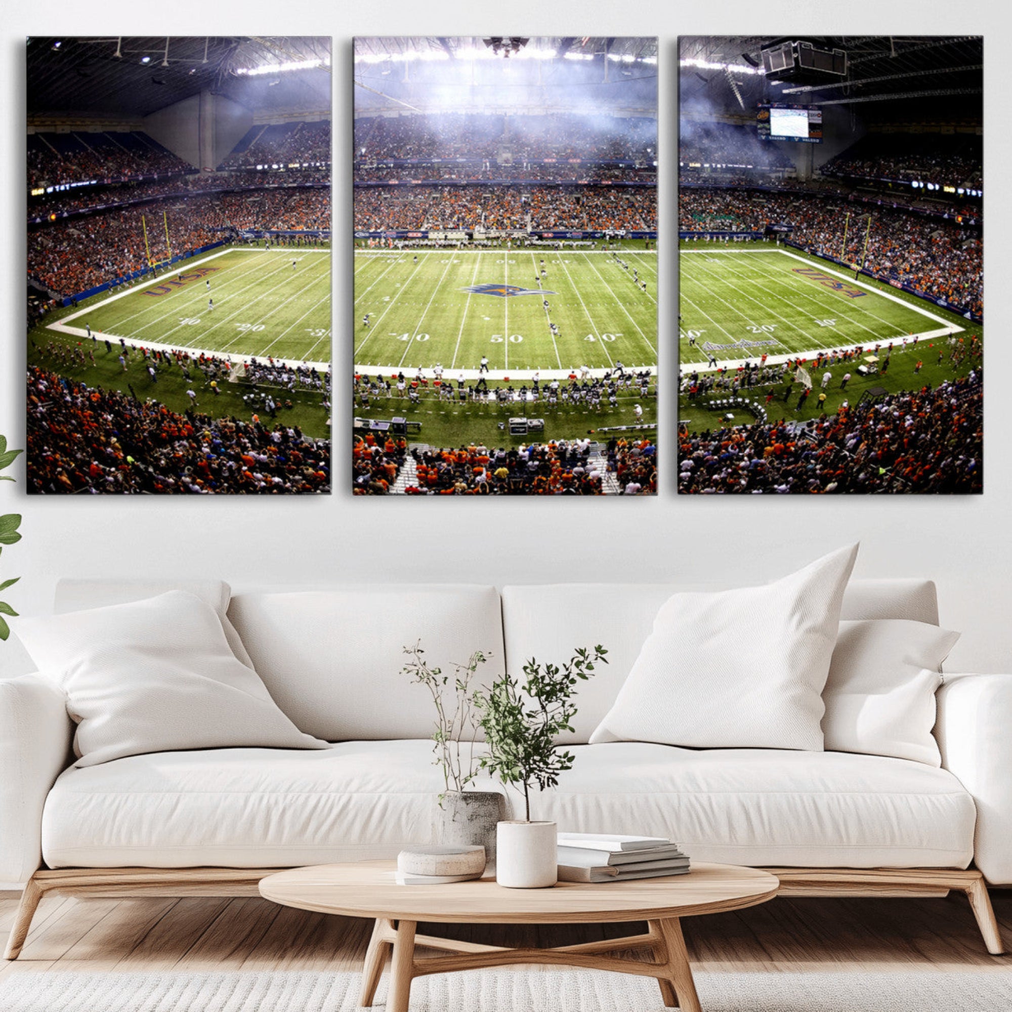 46972-MGV-CV-36X24-The University of Texas at San Antonio Roadrunners Football Team Print - San Antonio Alamodome Wall