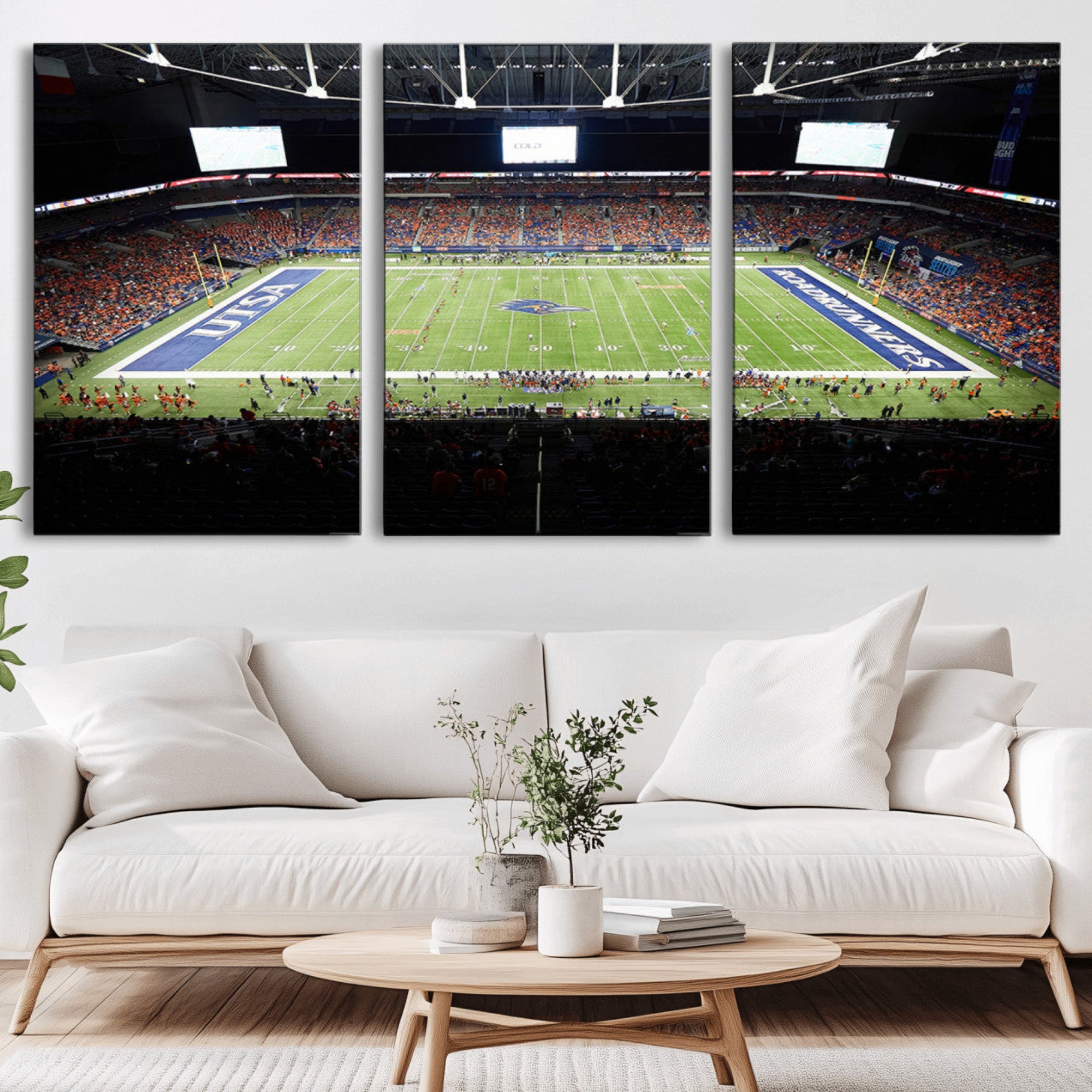 98617-MGV-CV-36X24-The University of Texas at San Antonio Roadrunners Football Team Print - San Antonio Alamodome Wall