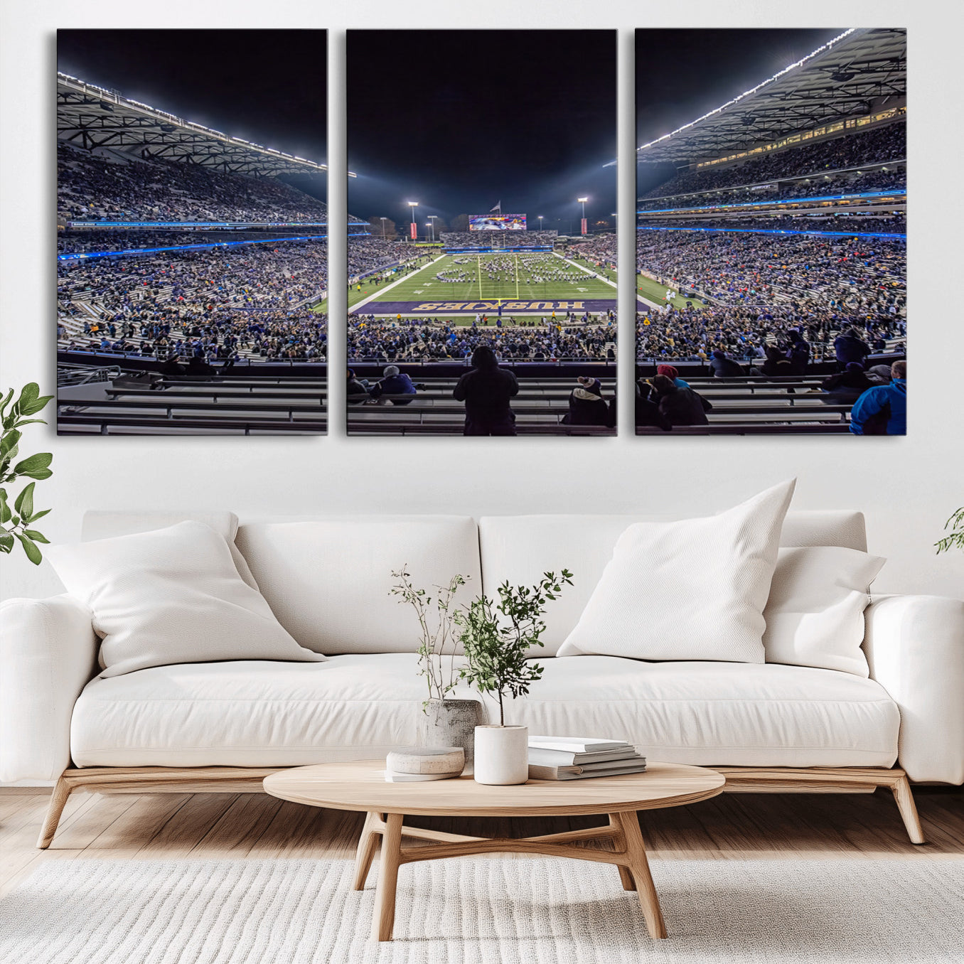 -The University of Washington Huskies Football Team Print - Seattle Husky Stadium Wall Art Canvas