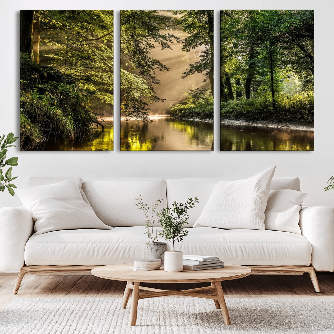 -Forest Wall Art Print | River Landscape Wall Art | Perfect for Farmhouse Wall Decor, Cabin Wall Art