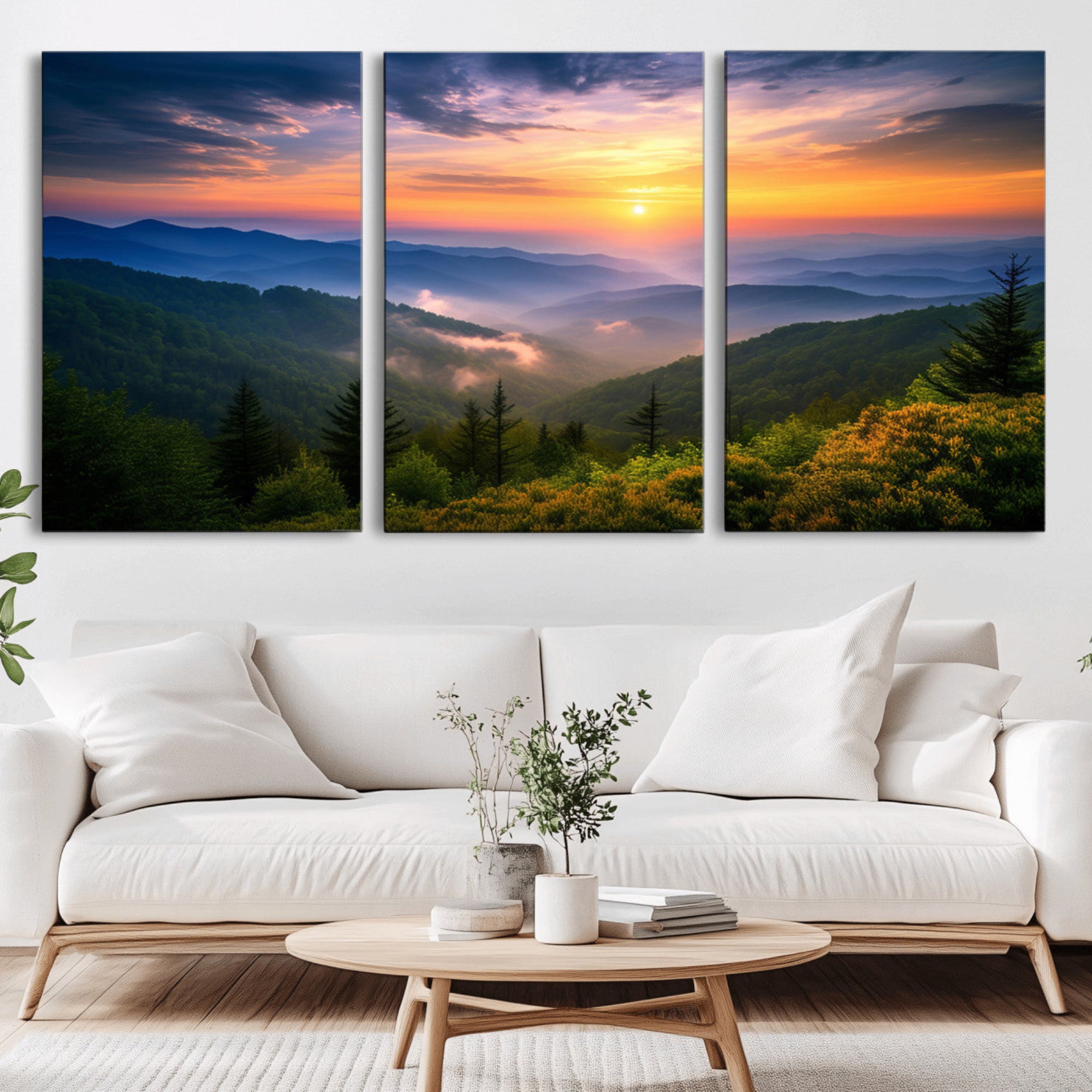 96548-MGV-CV-36X24-Majestic Mountain Sunrise Print | Landscape Wall Art | Canvas Print Ready to Hang | Farmhouse Wall