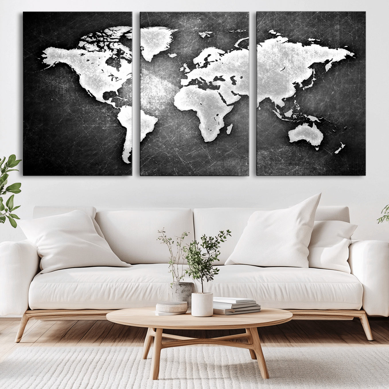 -Push Pin World Map Canvas Print – Travel Tracker Wall Art for Couples, Perfect Anniversary Gift for Home or Office Decor