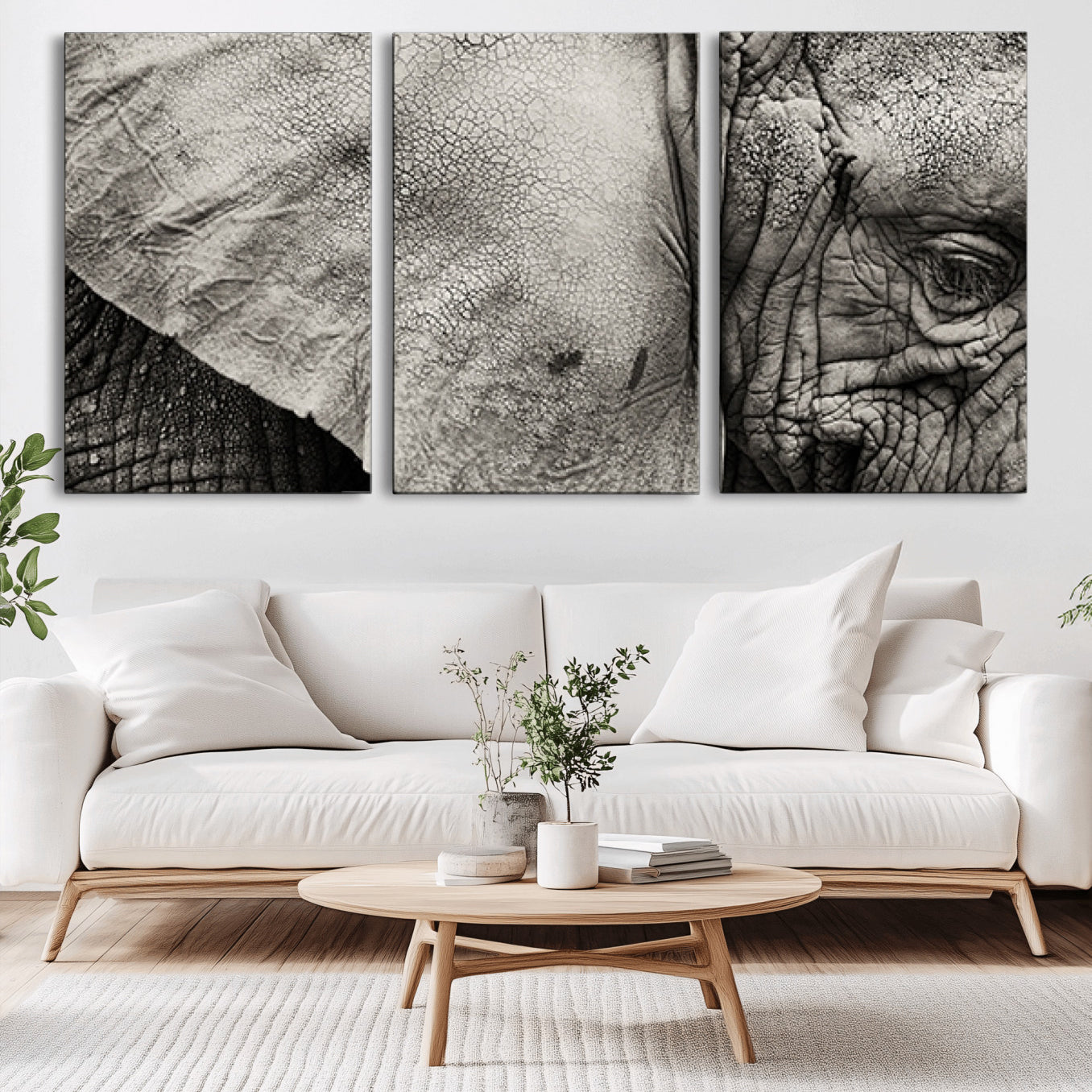 -Elephant Wall Art Canvas Print