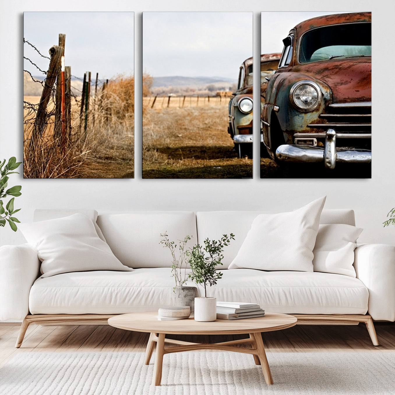-Classic Cars Vintage Wall Art Canvas Print