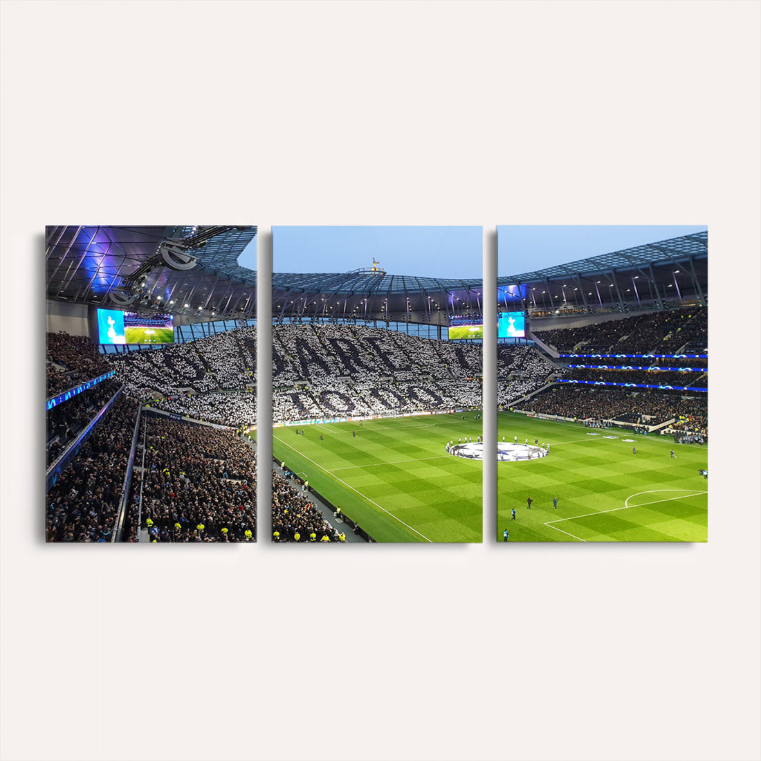 Tottenham Hotspur Stadium Canvas Print, Match Day Triple Canvas Wall Art