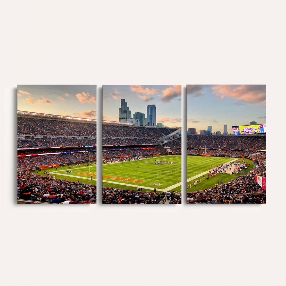 Chicago Bears Soldiers Field Wall Art Canvas Print, Man Cave Wall Decor