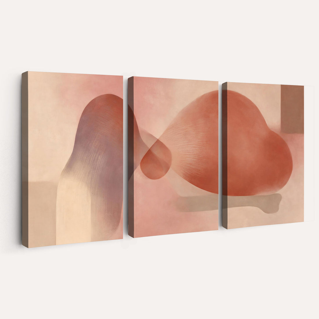 Vinna Begin Calin Biomorphic Abstract Wall Art Canvas Print, Terracotta Pink Organic Shapes