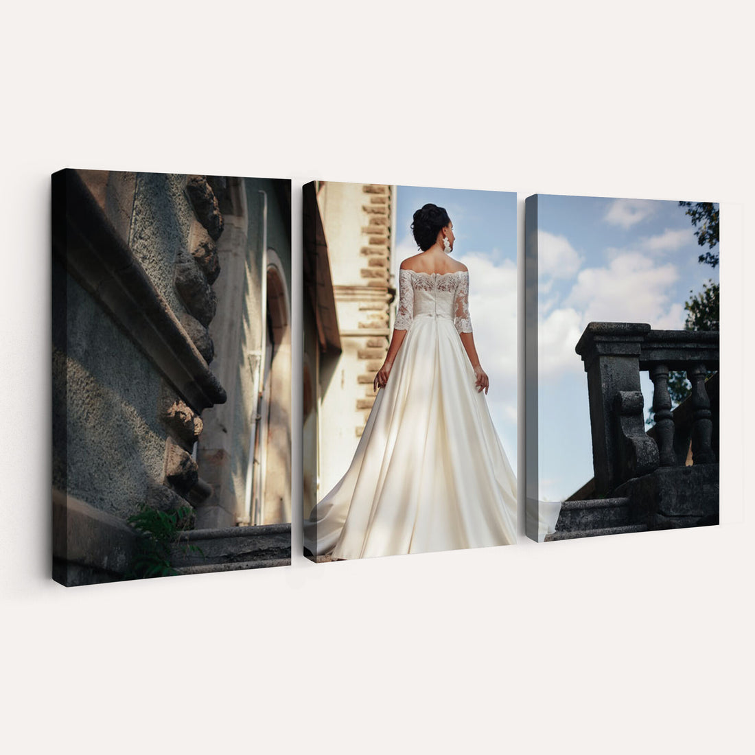 Custom 3 Panel Canvas Print, Personalized Photo Split Wall Art Set