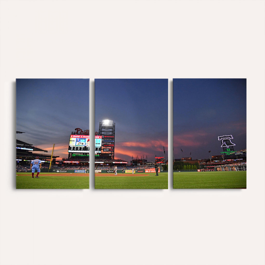 Philadelphia Phillies Baseball Print, Philadelphia Citizens Bank Park Stadium Wall Art