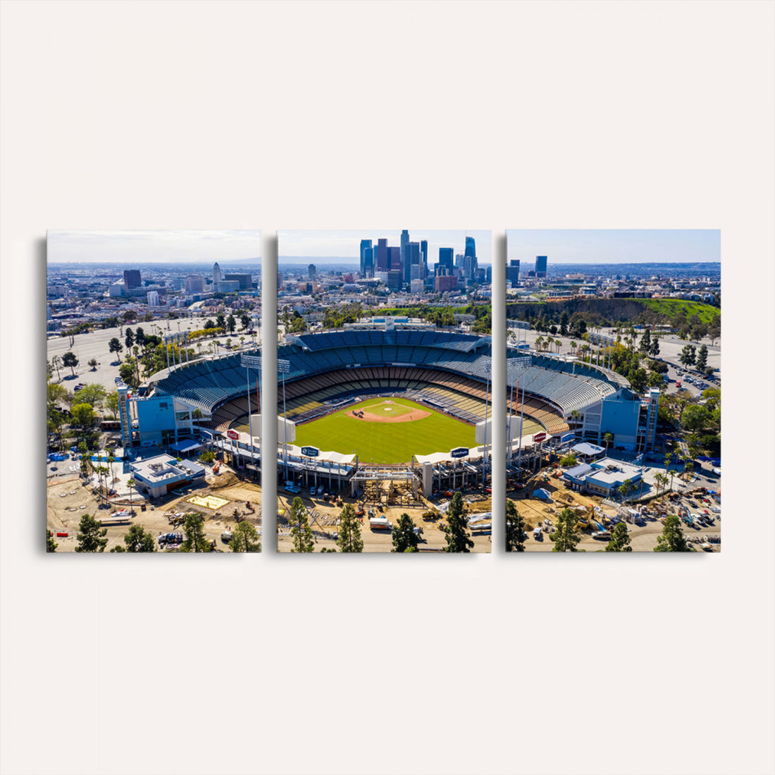 Los Angeles Dodgers Dodger Stadium Wall Art Canvas Print, Extra Large Game Room Wall Decor