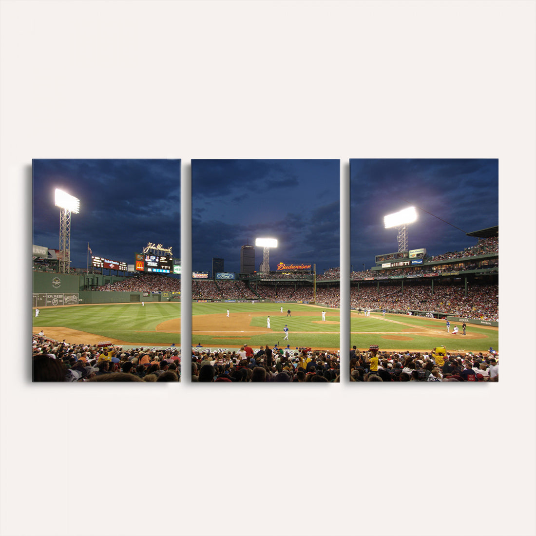 Boston Red Sox Baseball Team Print Canvas, Massachusetts Fenway Park Stadium Wall Art