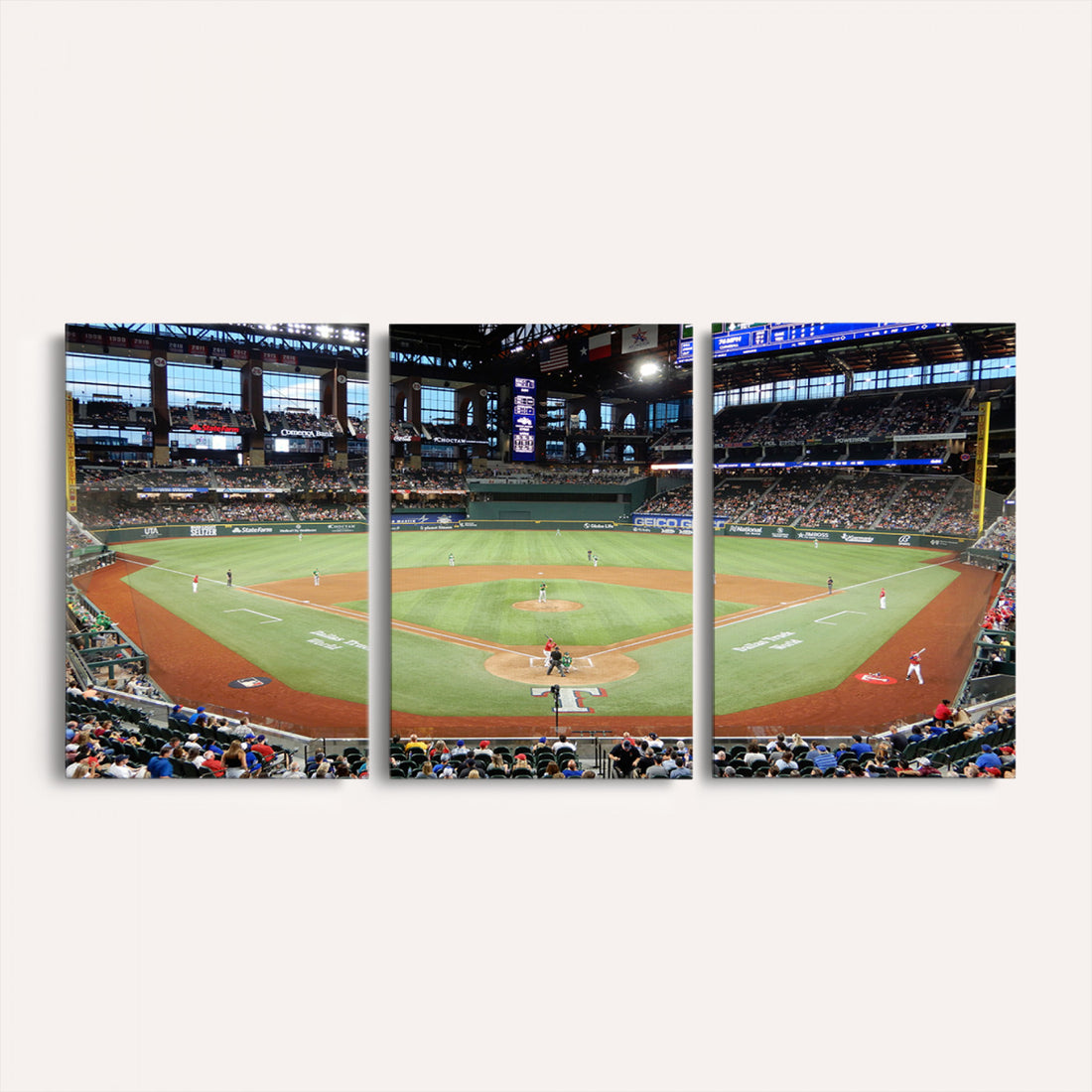 Texas Rangers Baseball Team Print, Arlington Globe Life Field Stadium Wall Art