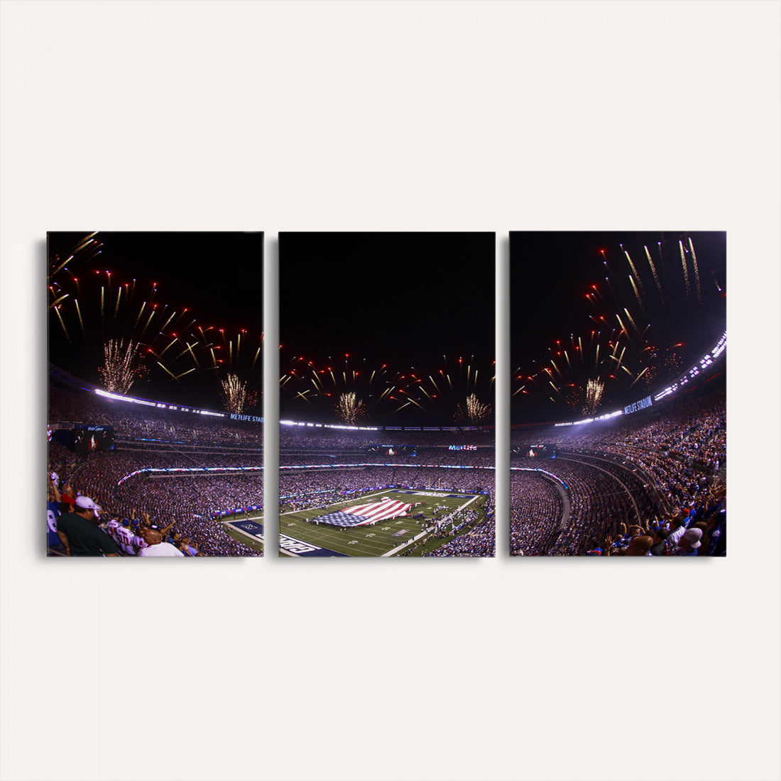 New York Giants Football Team Print, East Rutherford MetLife Stadium Wall Art
