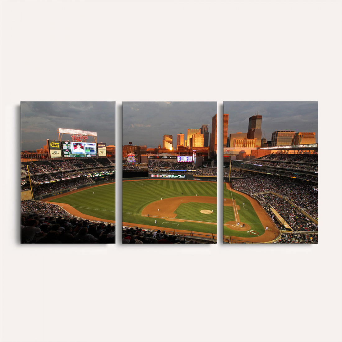Minnesota Twins Baseball Team Print, Minneapolis Target Field Stadium Wall Art