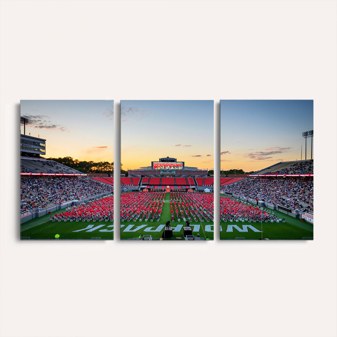 NC State Wolfpack Football Team Print Wall Art, Raleigh