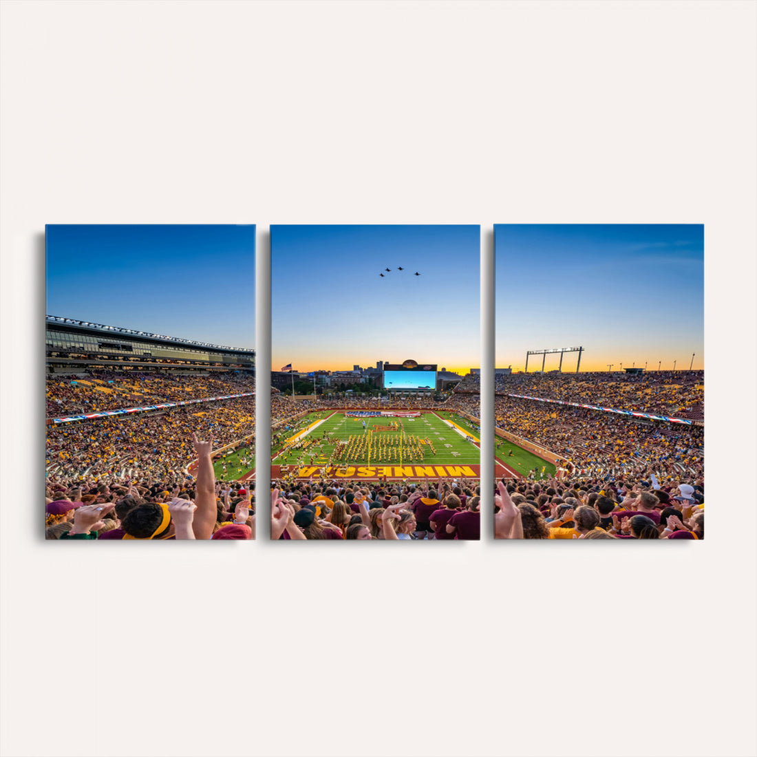 University of Minnesota Golden Gophers Art Print, Huntington Bank Stadium