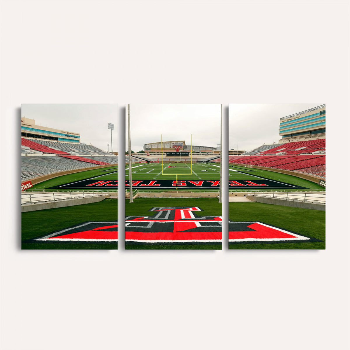 43169-PAN-FL-20X10 - Texas Tech Red Raiders Football Team Print - Lubbock Jones AT&T Stadium Wall Art Canvas Print