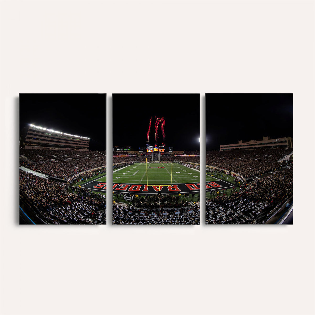 83122-PAN-FL-20X10 - Framed Texas Tech Red Raiders Stadium Canvas, Texas Tech Red Raiders Football Team Print - Lubbock