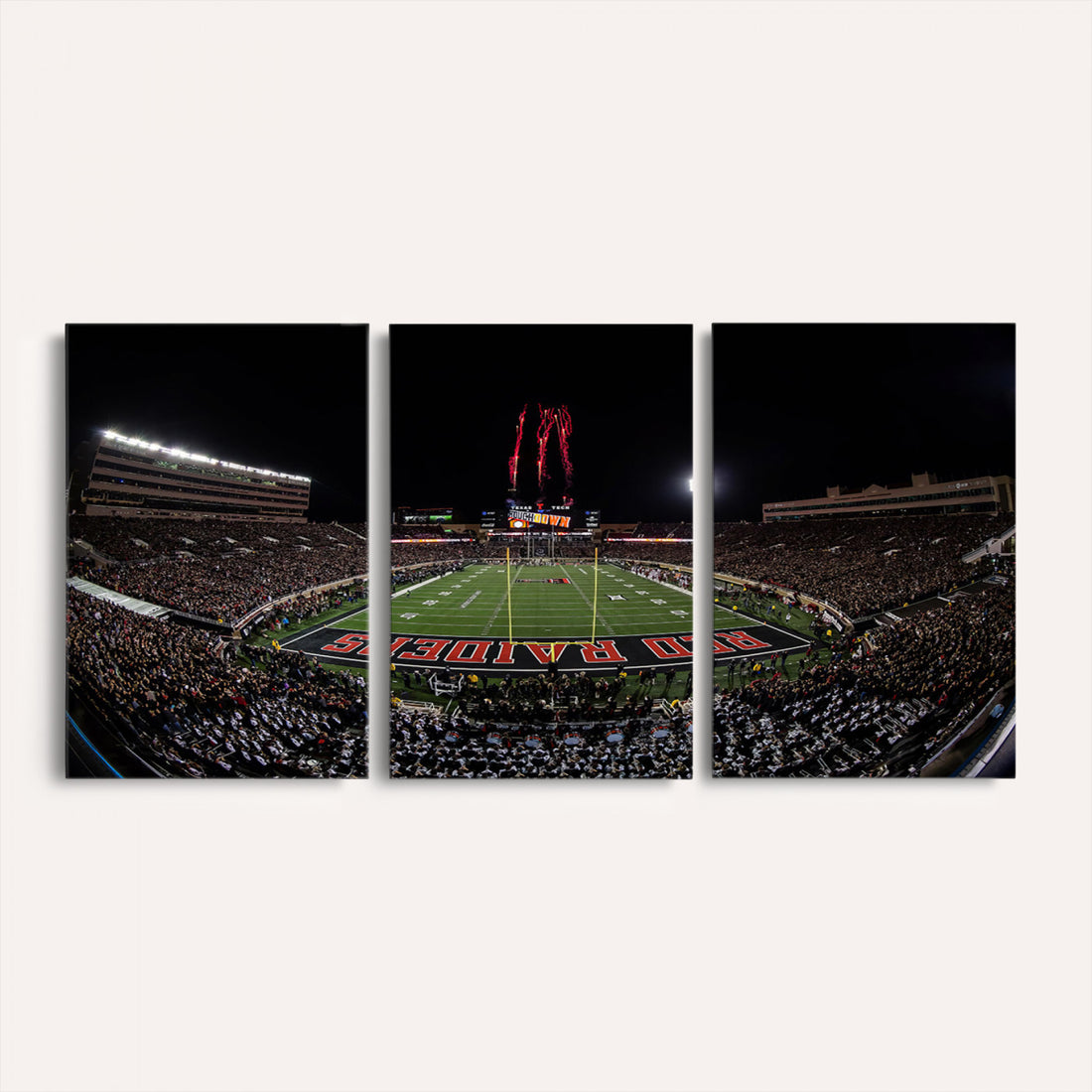 Framed Texas Tech Red Raiders Stadium Canvas, Lubbock Jones AT&T Stadium Wall Art