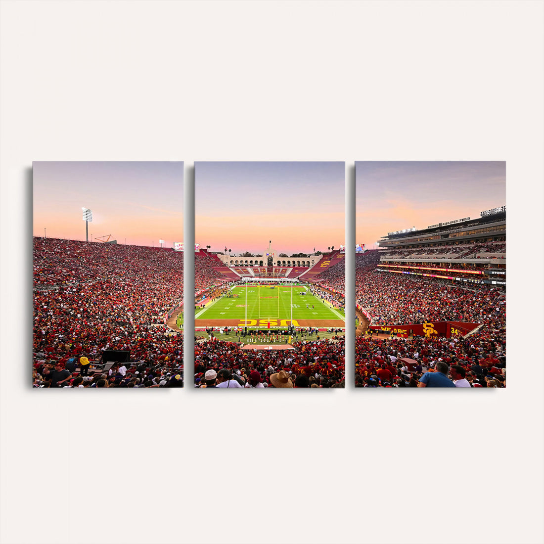 The University of Southern California USC Trojans Football Team Print, Home Bar Wall Decor