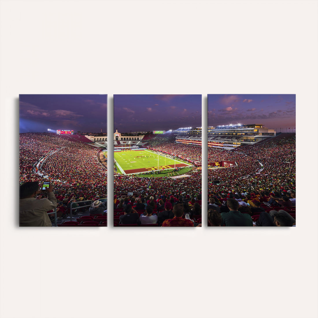 The University of Southern California USC Trojans Football Team Print, Extra Large Game Room Wall Decor