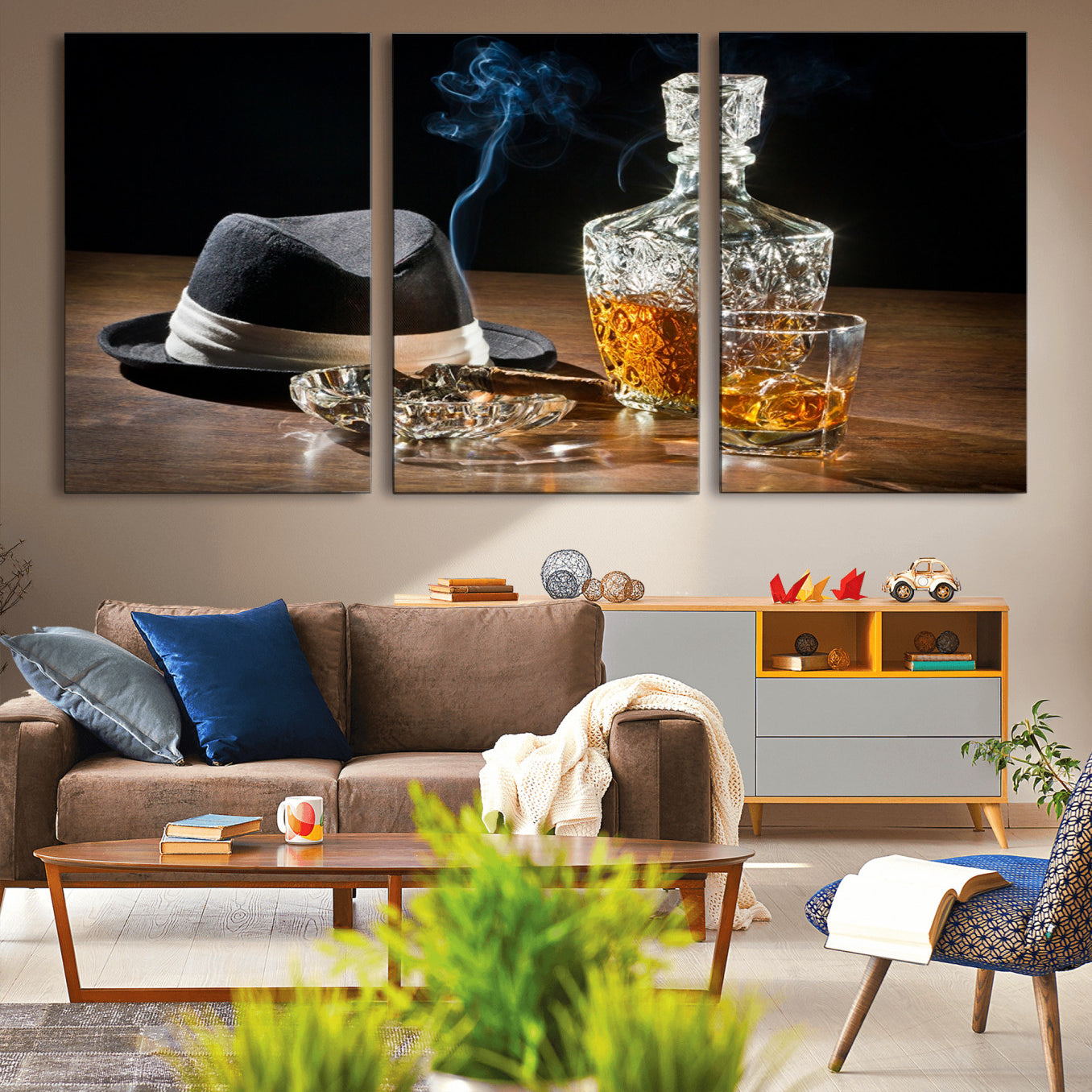14629-MGV-CV-36X24-Extra Large Bourbon Decor Whiskey Wall Art Canvas Print
