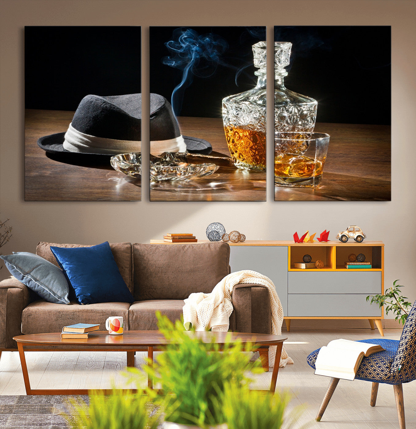 14629-MGV-CV-36X24-Extra Large Bourbon Decor Whiskey Wall Art Canvas Print